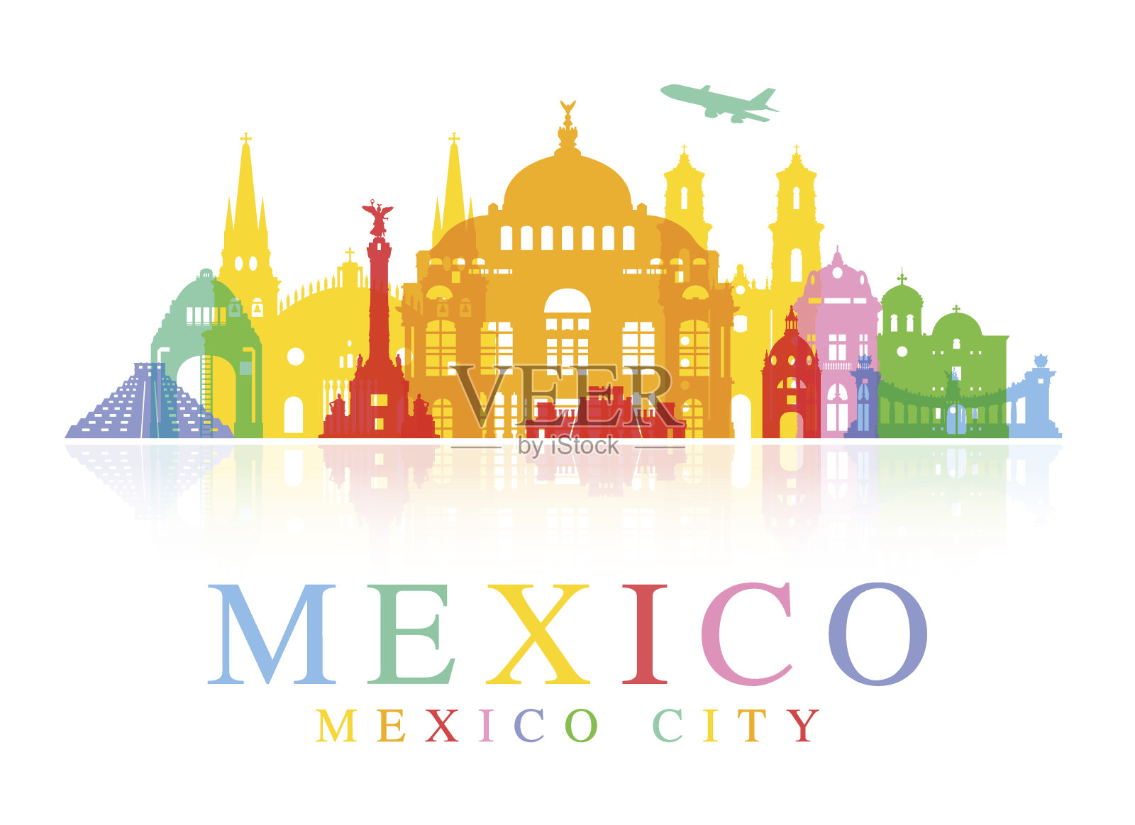 墨西哥旅游地标。背景图片素材