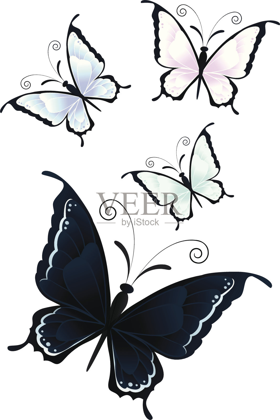 蝴蝶设计元素图片