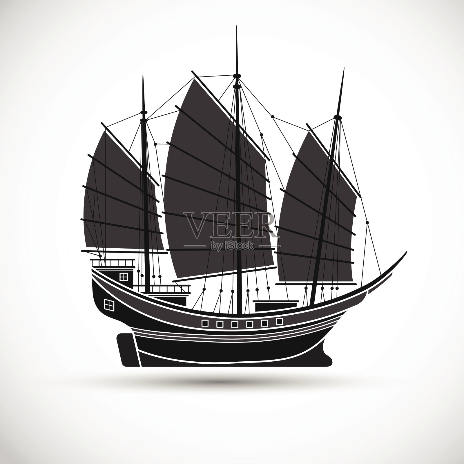 帆船插画图片素材