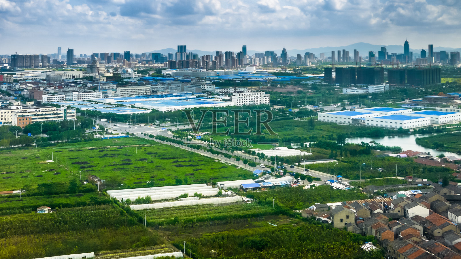 从农场和工厂到城市天际线，宁波照片摄影图片