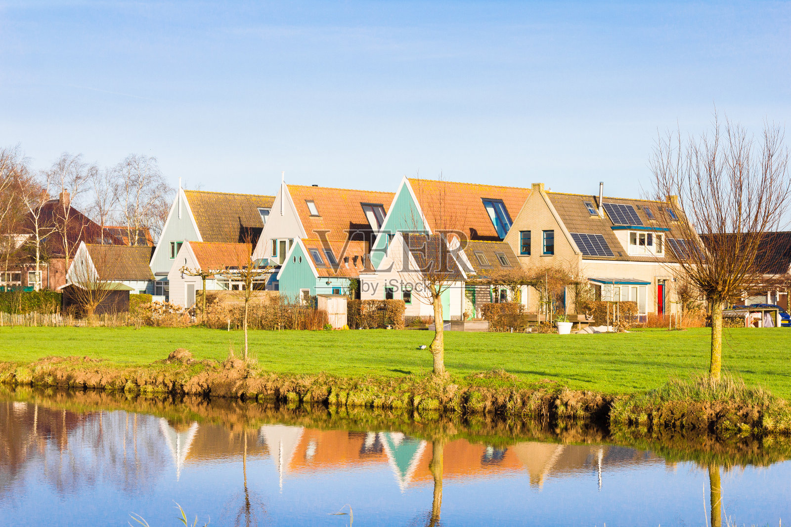 荷兰兰多普乡村的房屋照片摄影图片