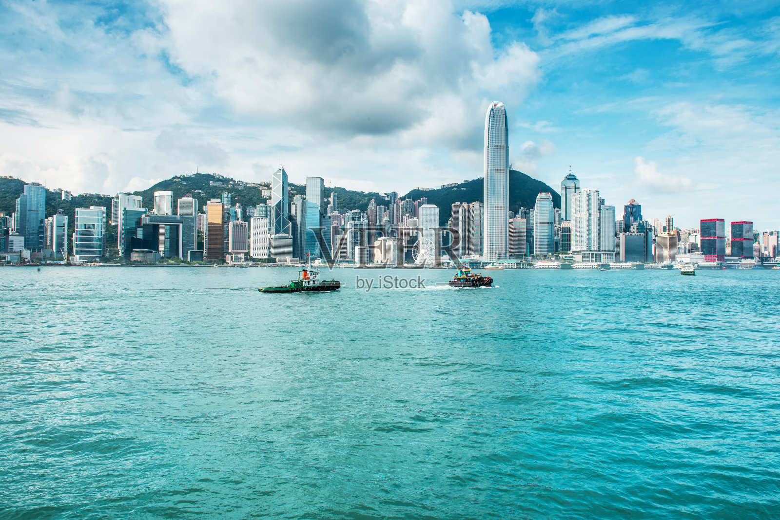 有维多利亚港的香港城市照片摄影图片