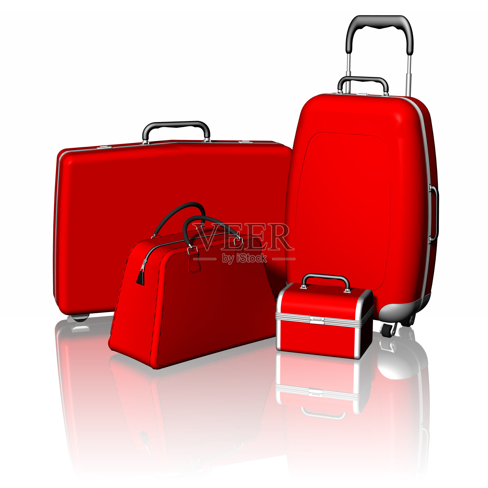 红色行李箱002旅程照片摄影图片