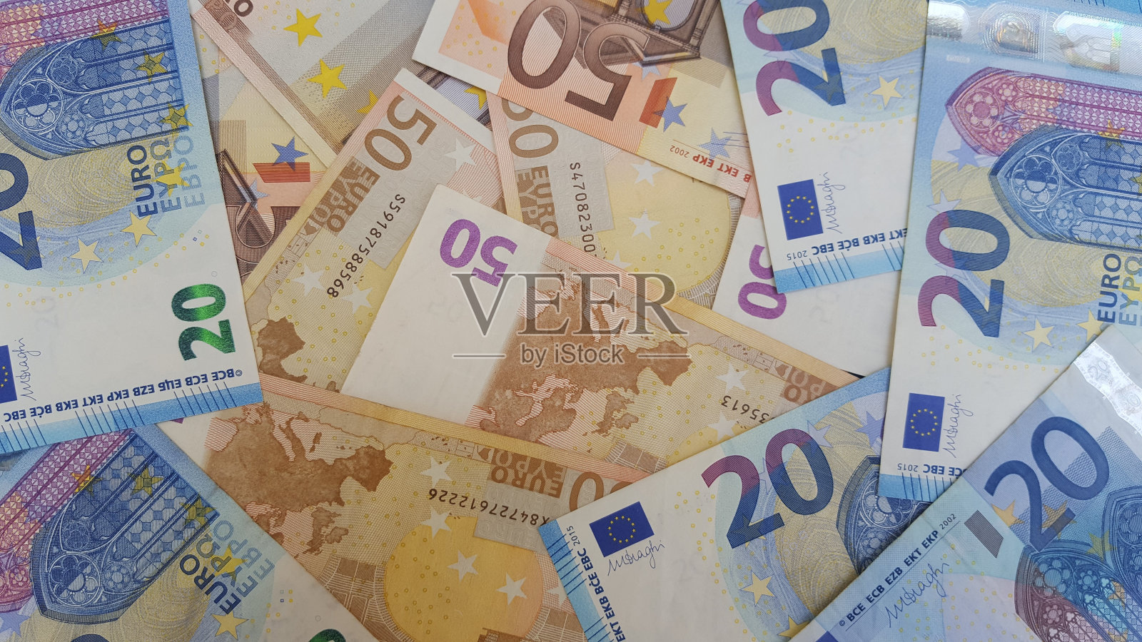 欧元纸币的背景照片摄影图片