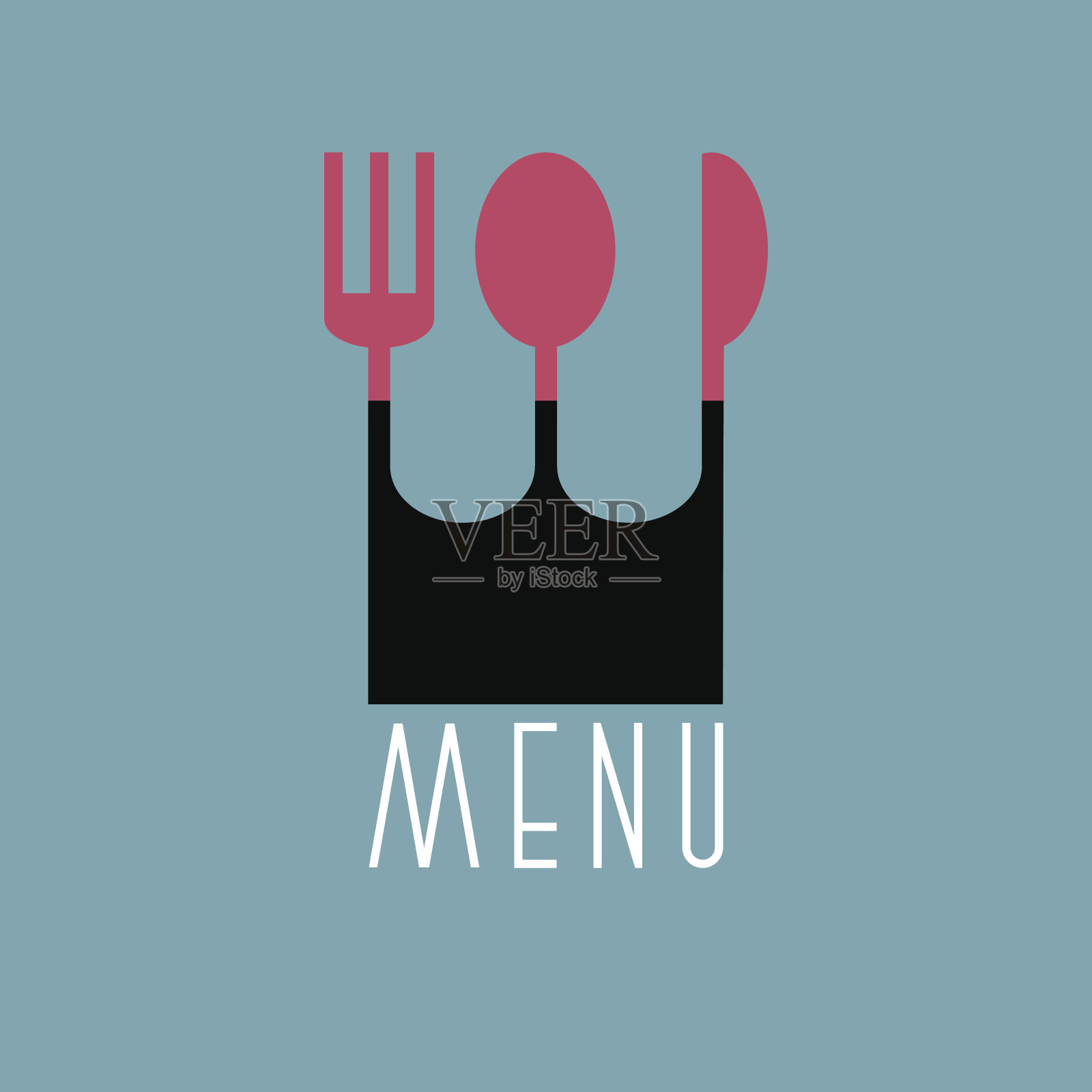 时尚的餐厅菜单设计在最小的风格-变化4设计元素图片