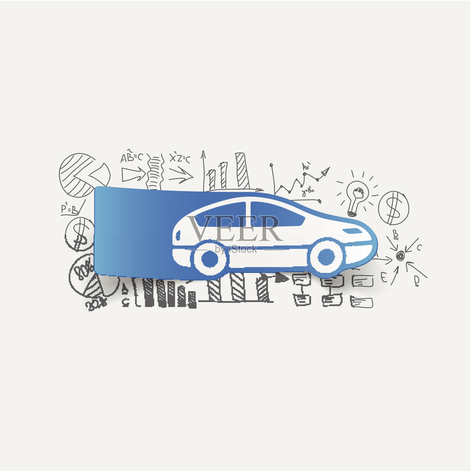 图纸业务公式:汽车插画图片素材