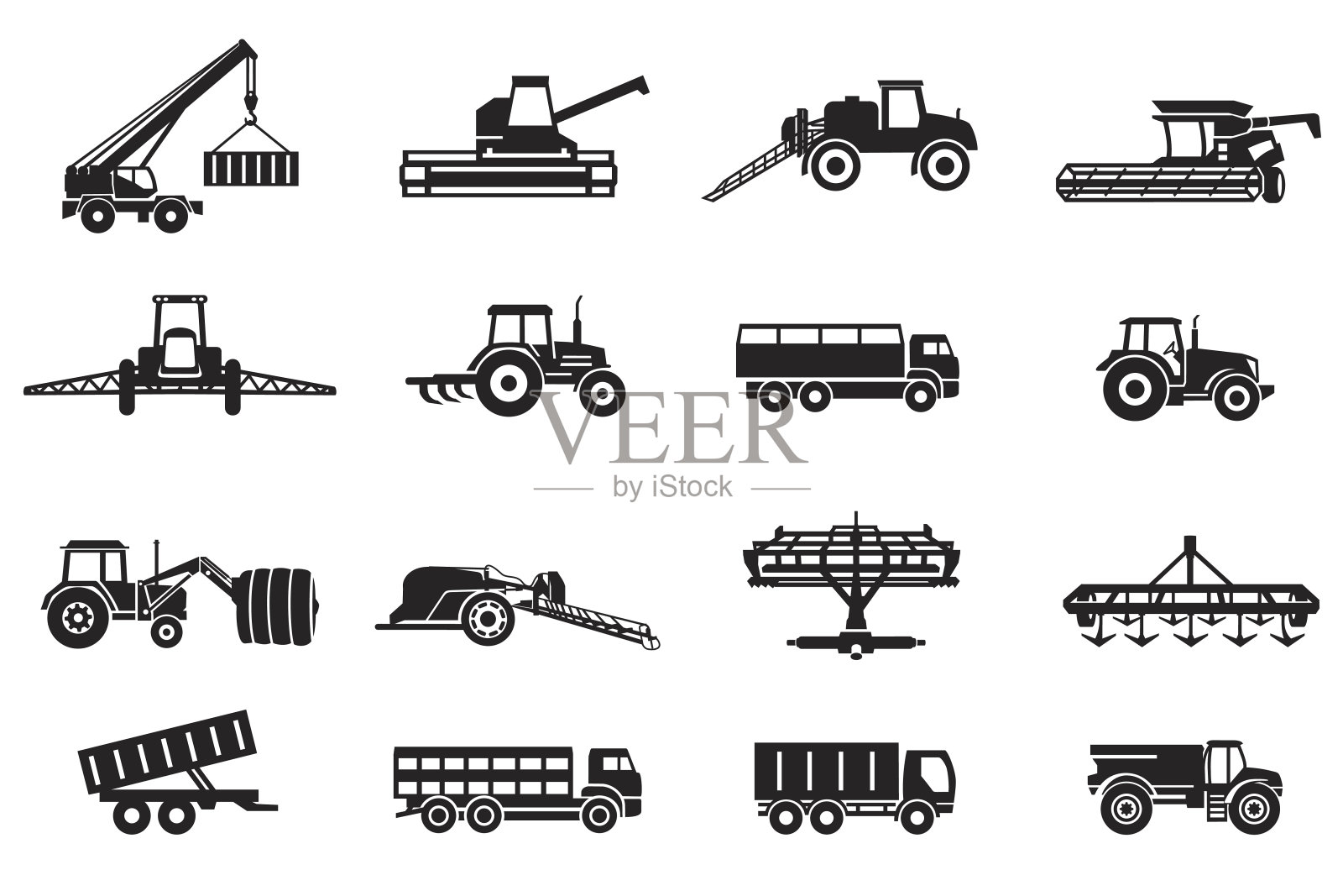 农业机械设备插画图片素材