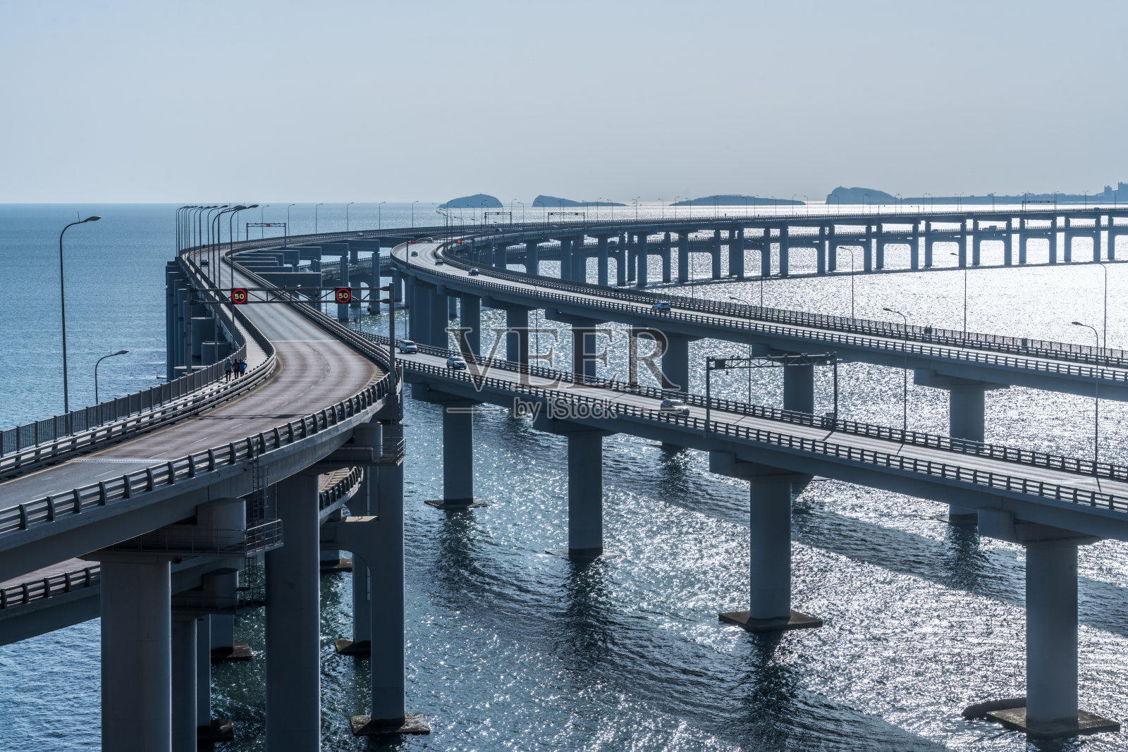 中国大连星海湾大桥的细节拍摄照片摄影图片