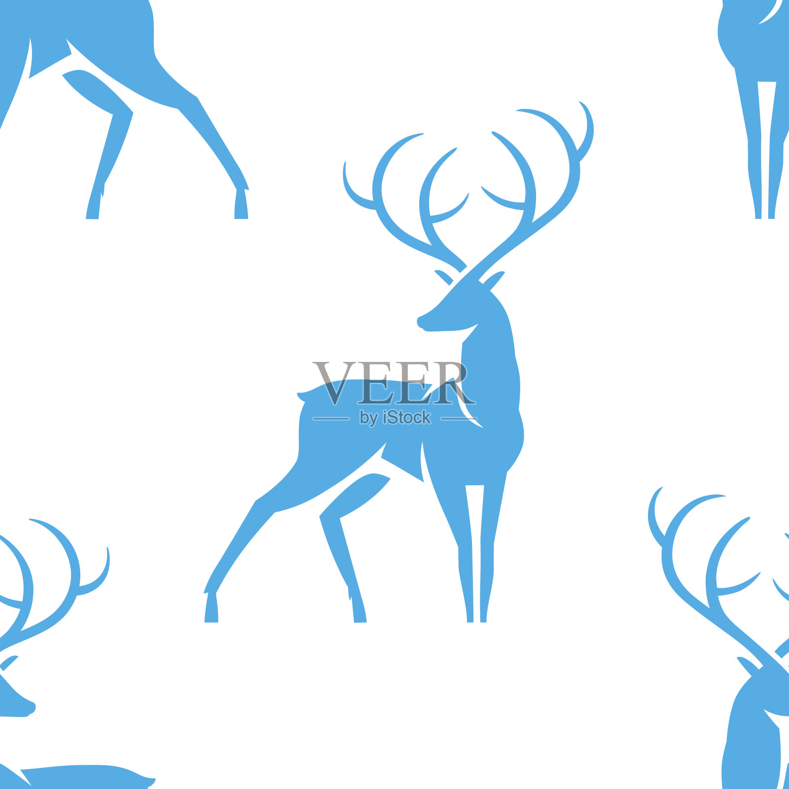 deer_pattern插画图片素材