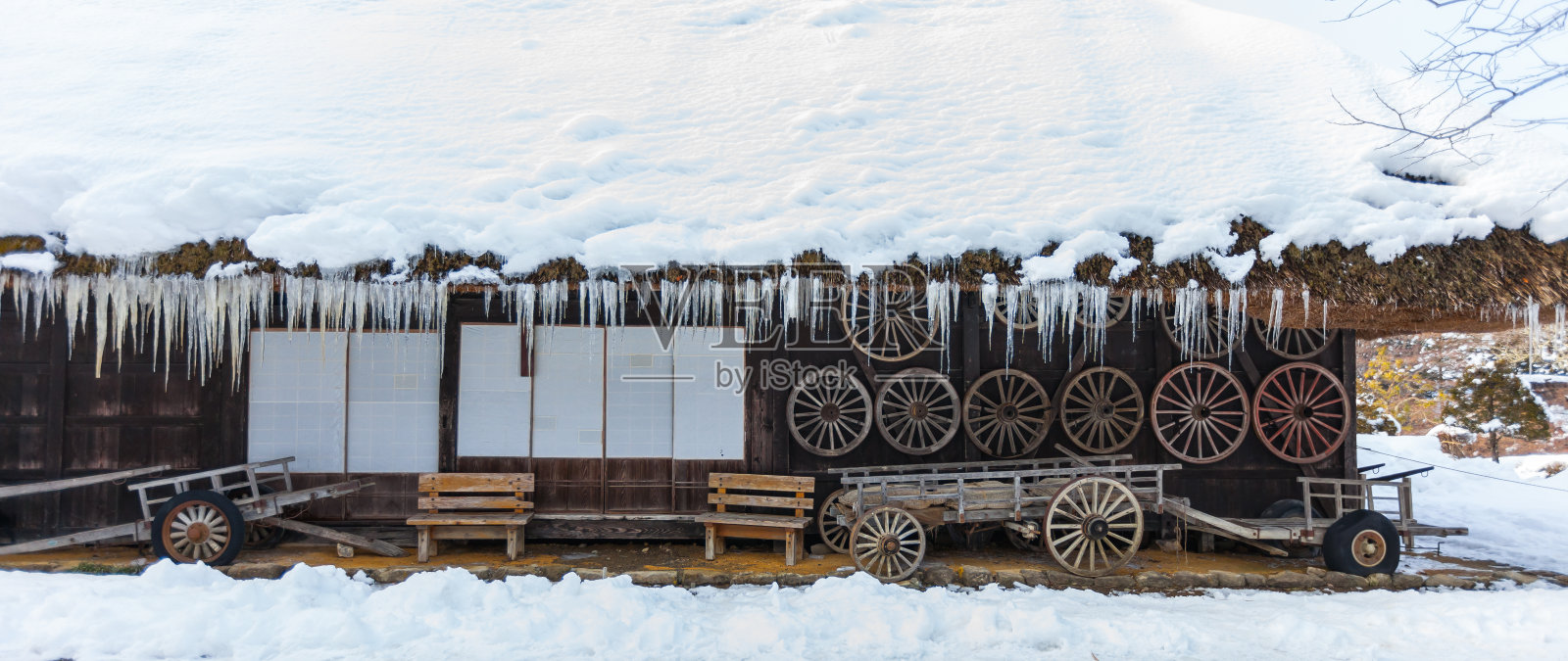 冬天的农家照片摄影图片