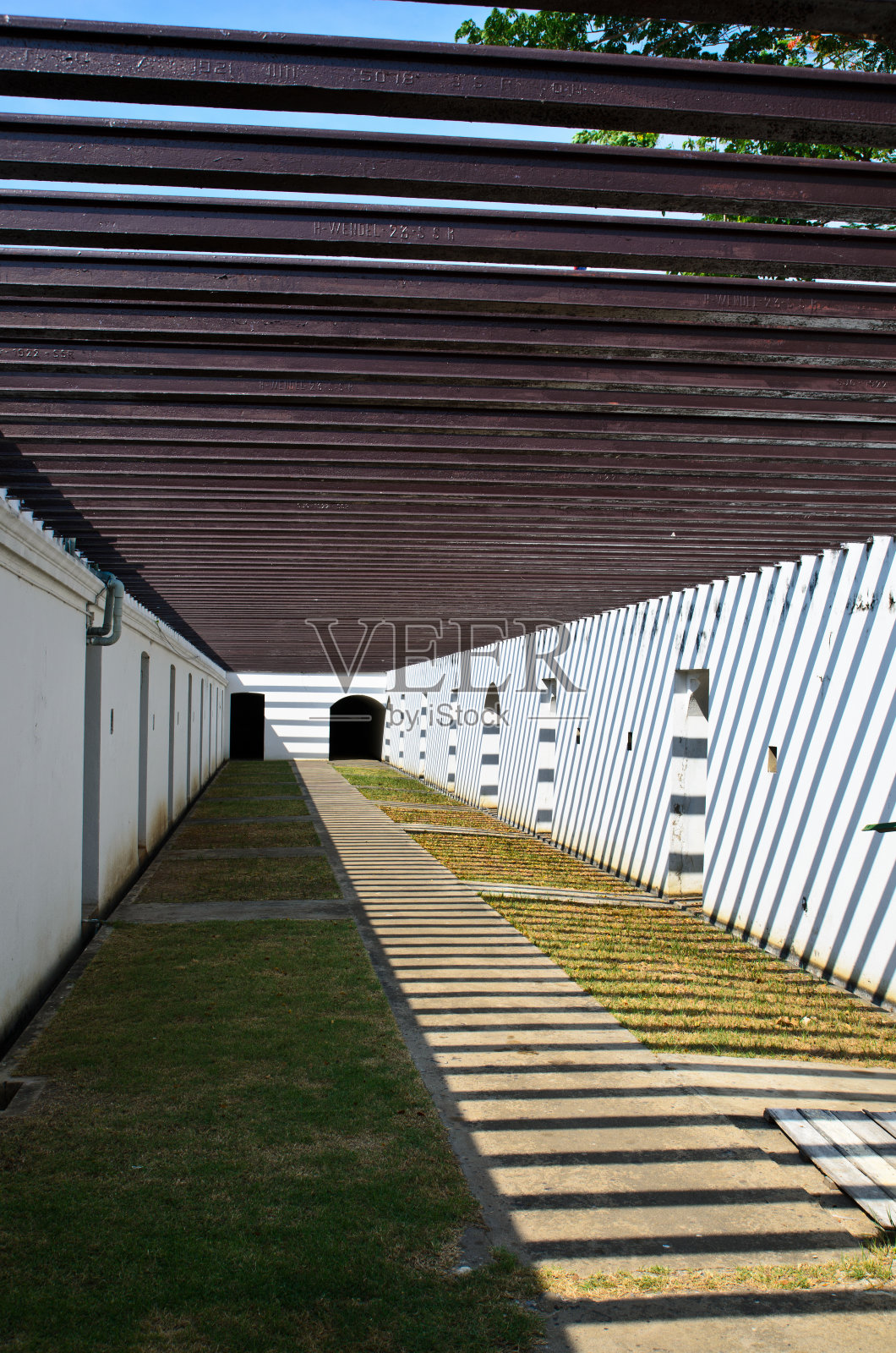 chulachomkao堡垒的走廊照片摄影图片