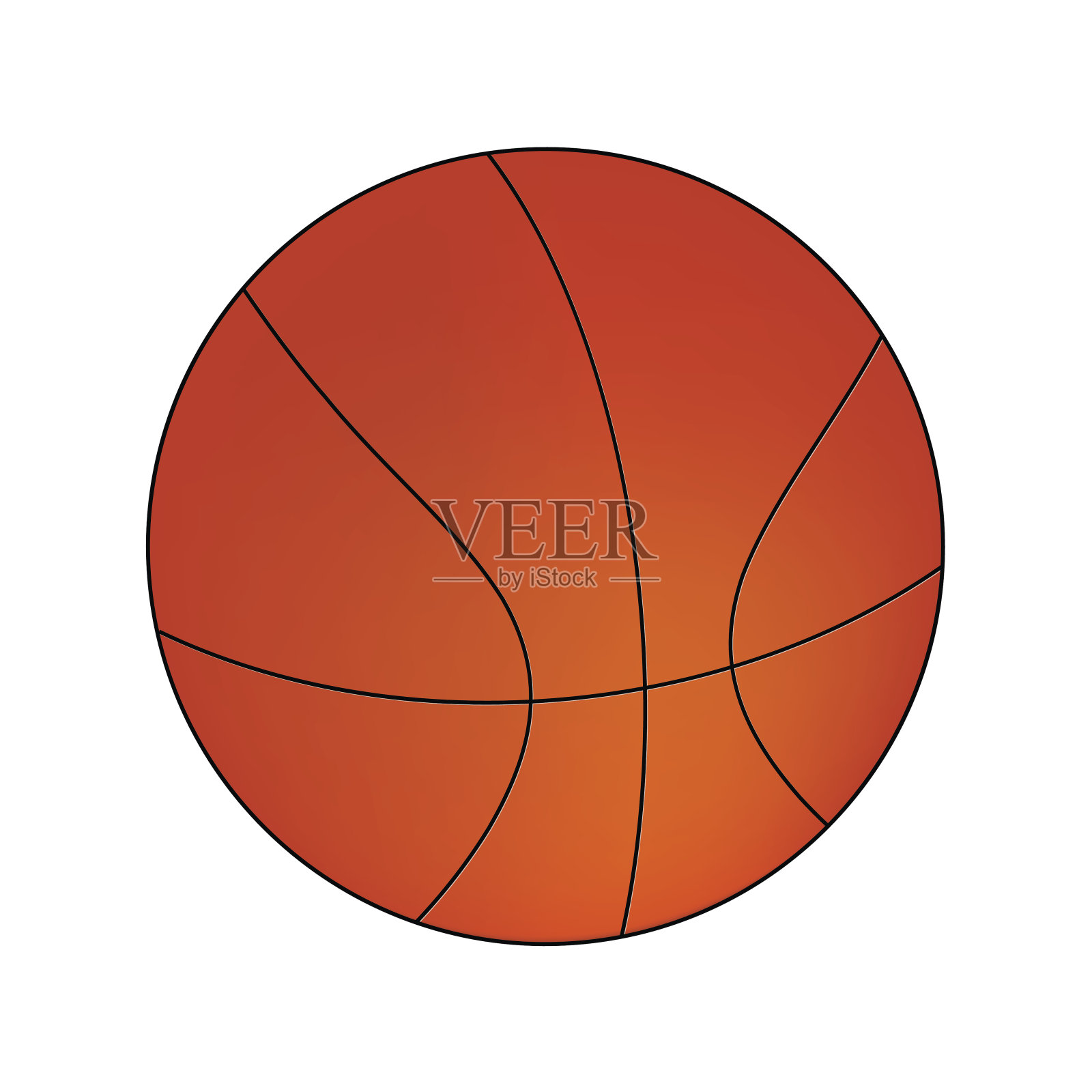 矢量篮球孤立的白色背景插画图片素材