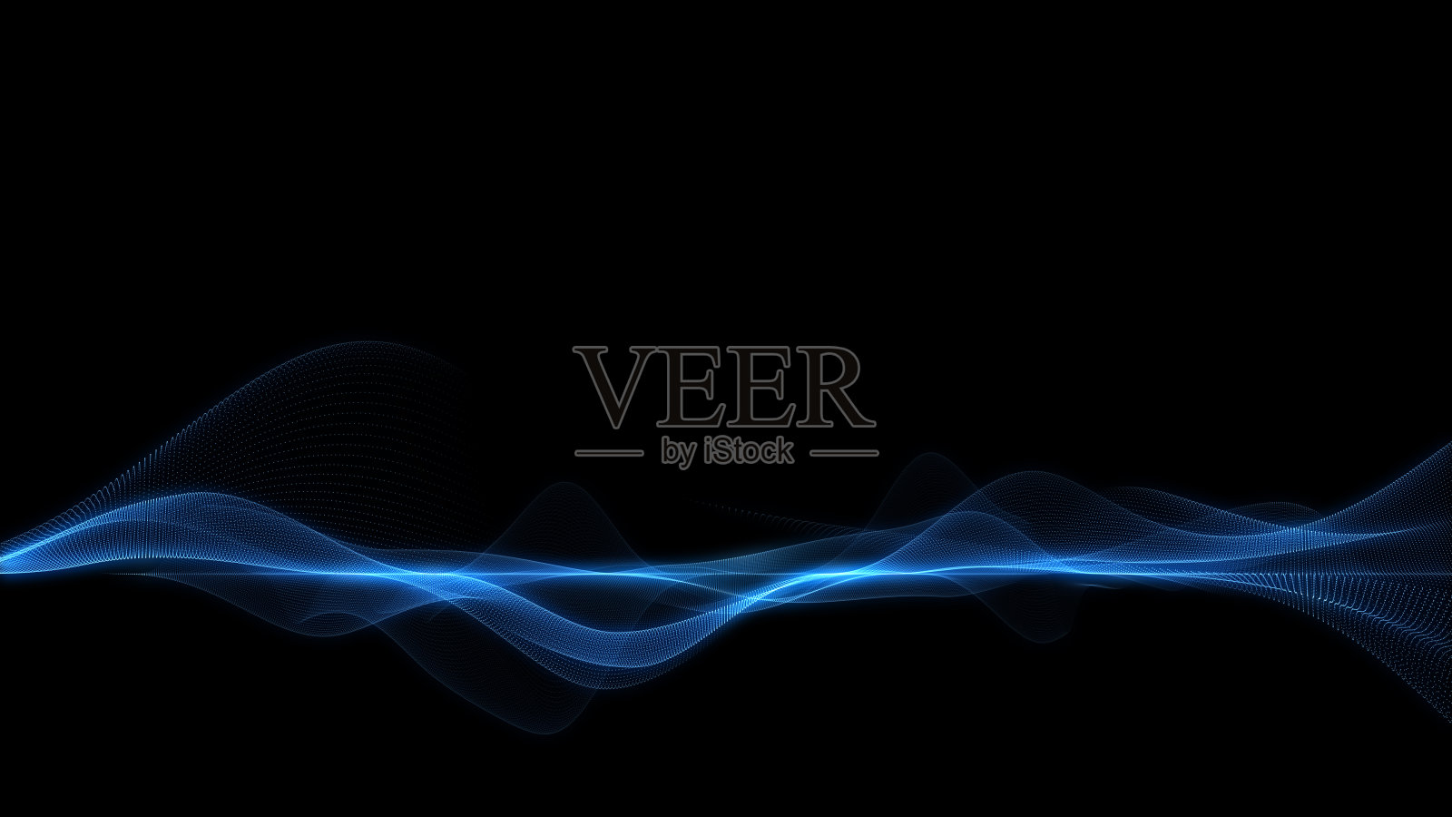 抽象蓝色动态波形在暗背景 三维波浪能量背景 波浪能量 科学现代背景照片摄影图片 Id Veer图库