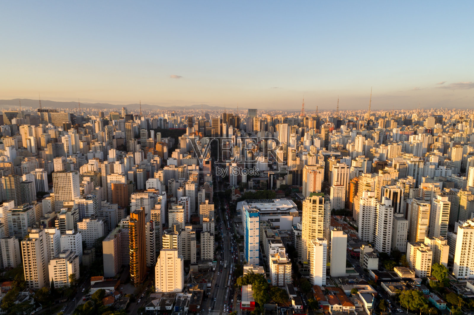 圣保罗天际线，巴西照片摄影图片