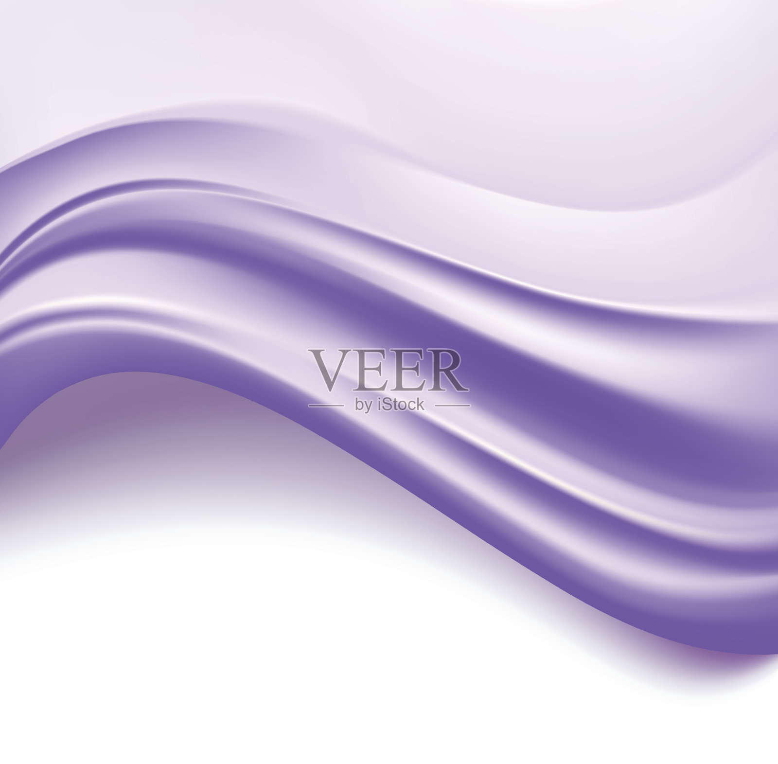 白色抽象背景上的紫罗兰丝般波浪。向量插画图片素材