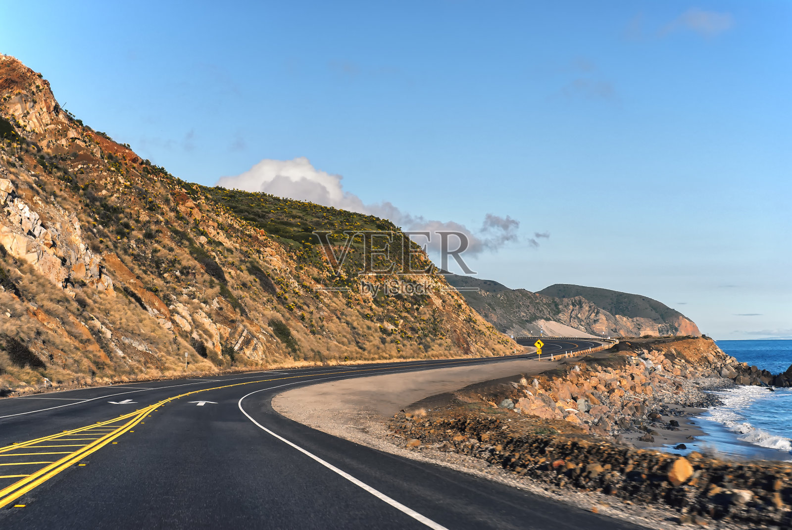 太平洋海岸高速公路和南加州的海洋照片摄影图片