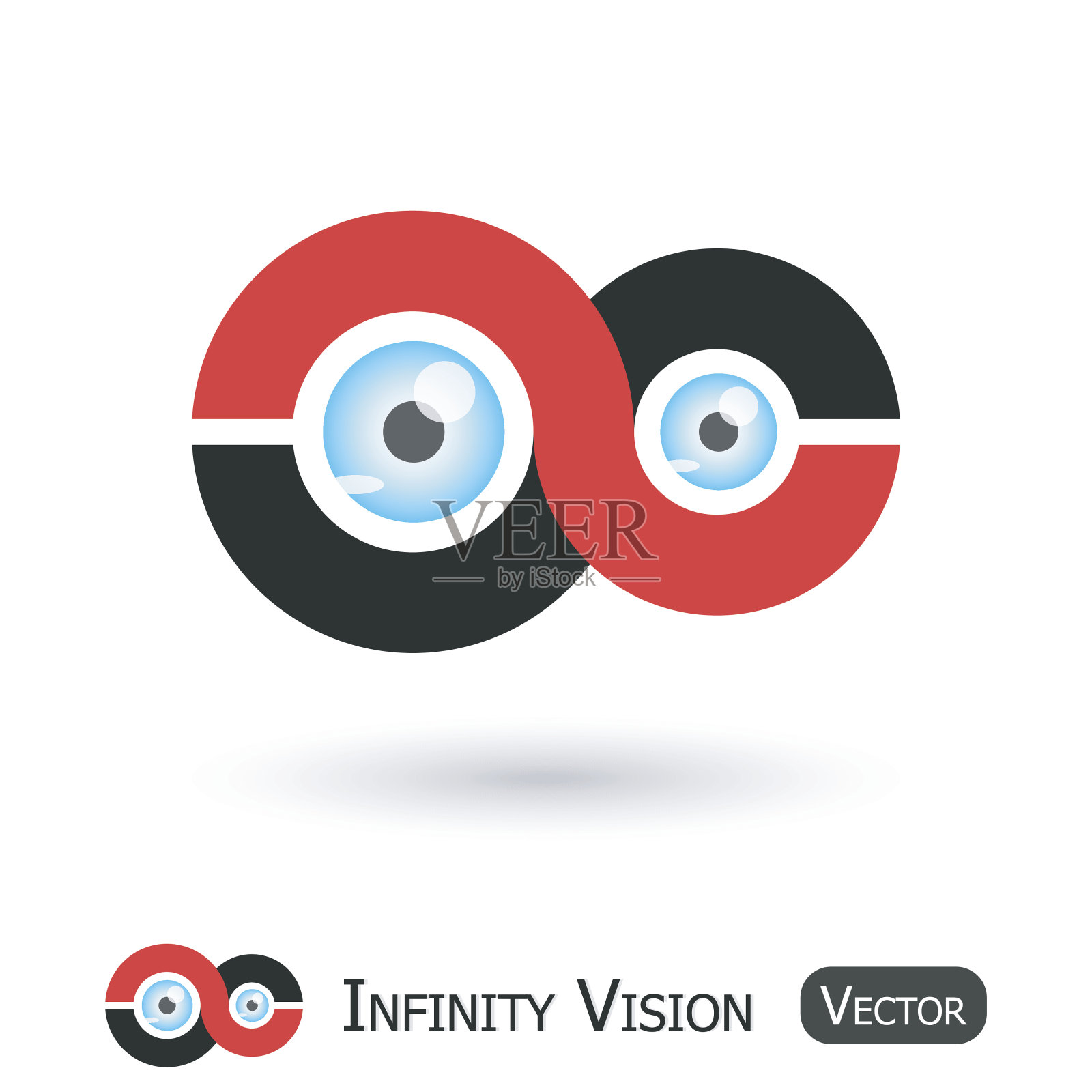 无限视觉(无限符号和眼球)插画图片素材