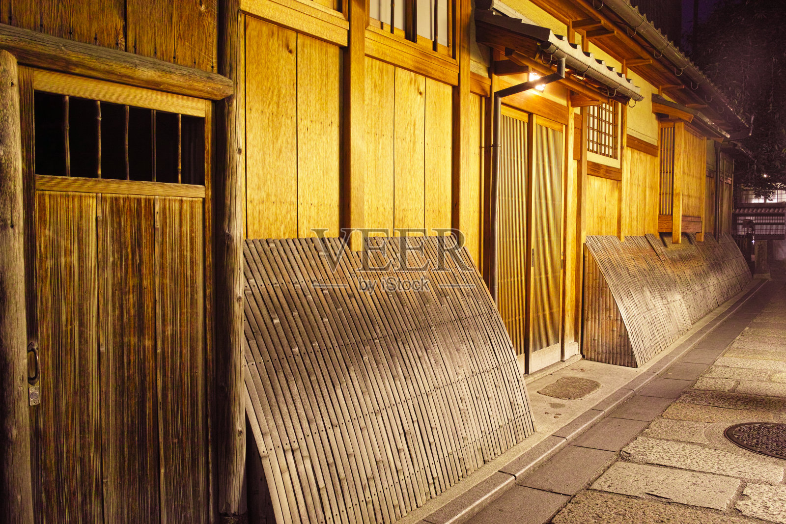 京都园夜街照片摄影图片