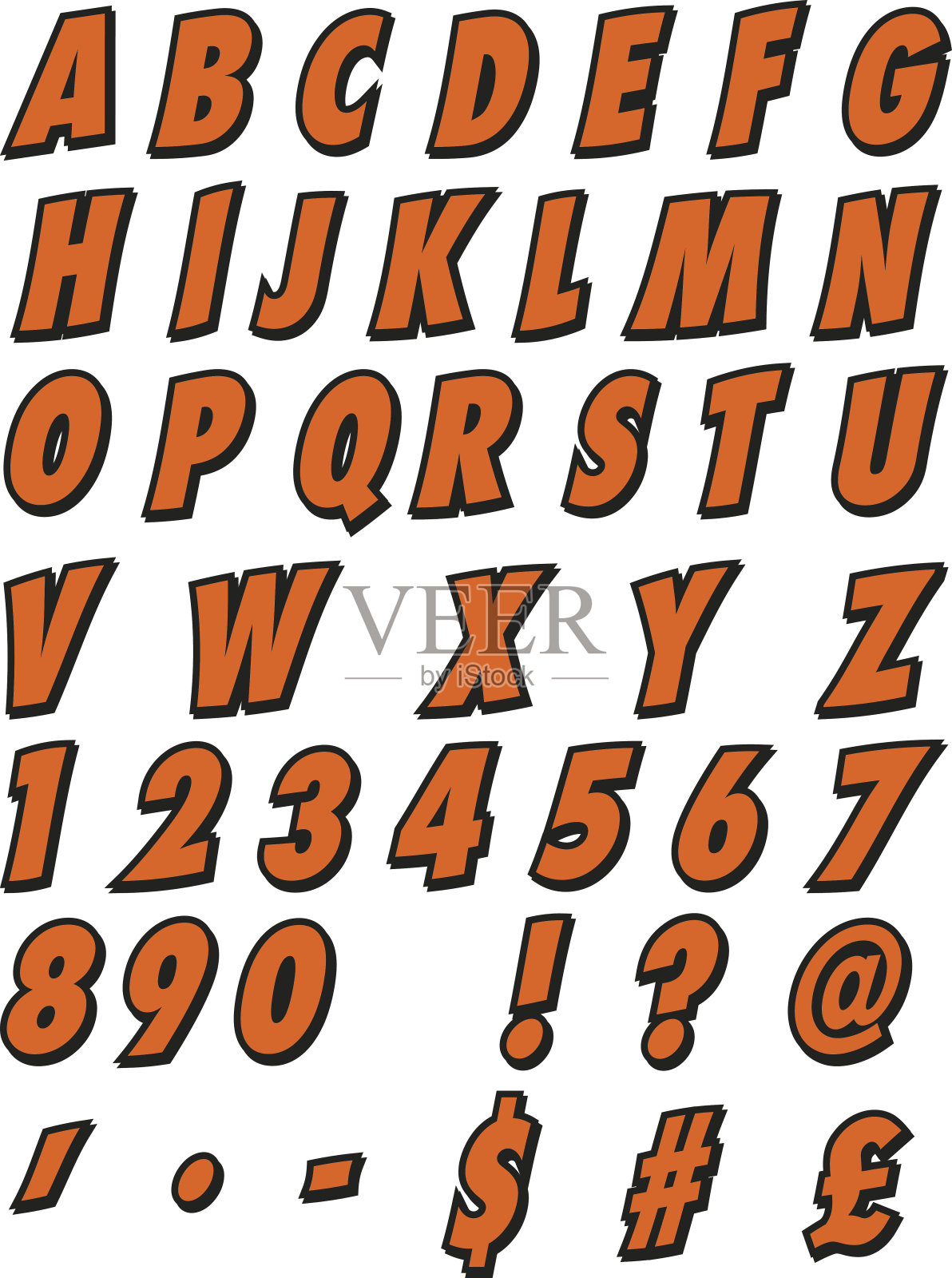 字母和数字设计元素图片