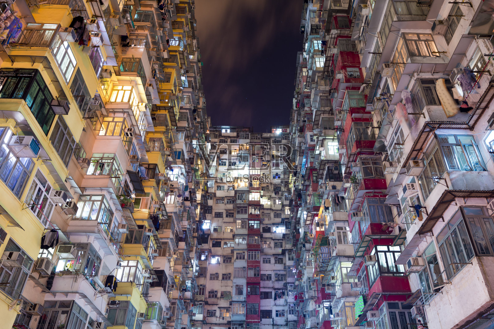 香港的旧公寓照片摄影图片