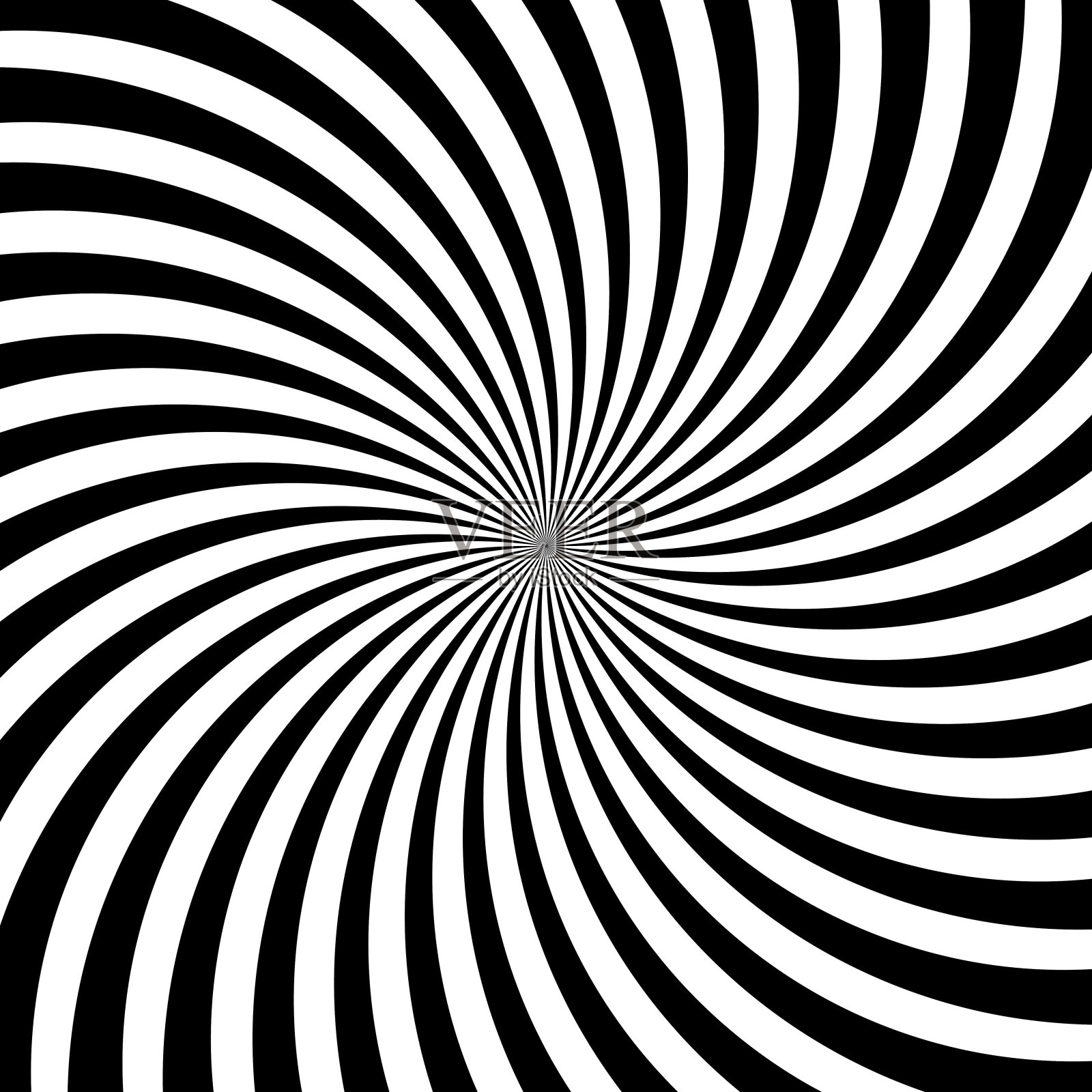 催眠漩涡线抽象黑白光学错觉矢量漩涡图案背景插画图片素材