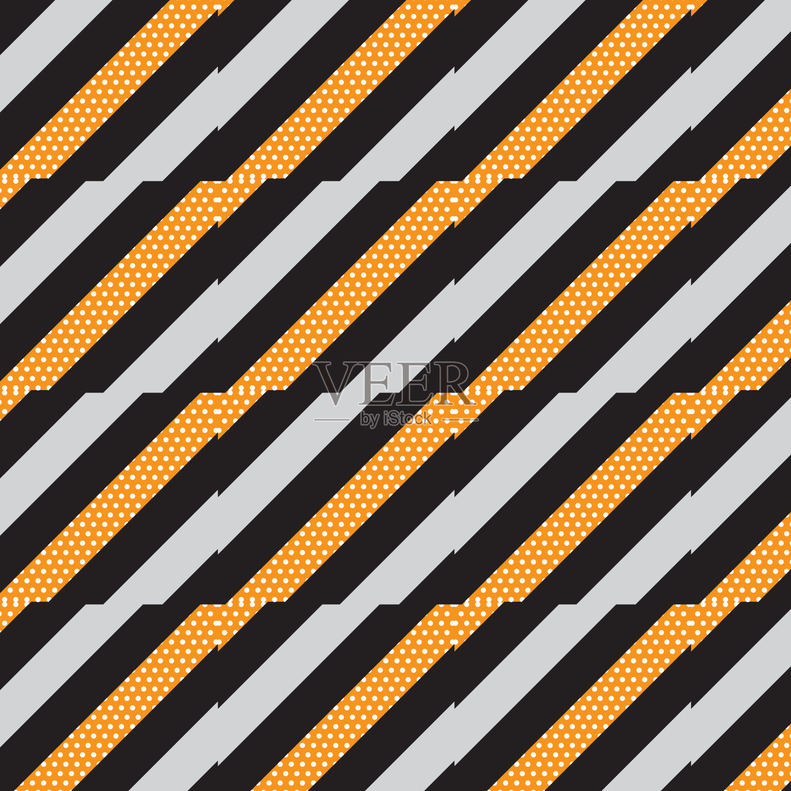 白点橙色黑色银色斜条纹图案背景插画图片素材