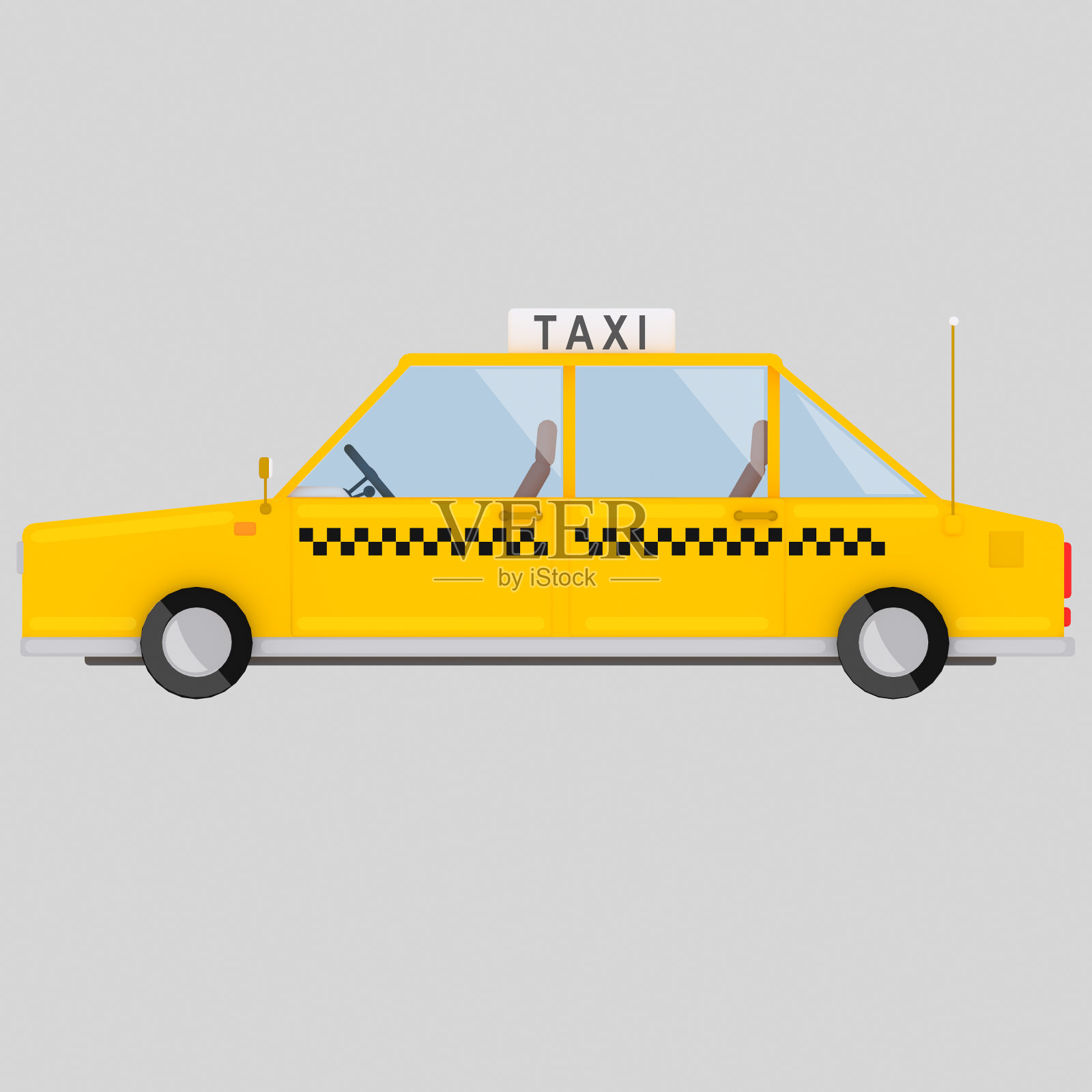 出租车的车插画图片素材