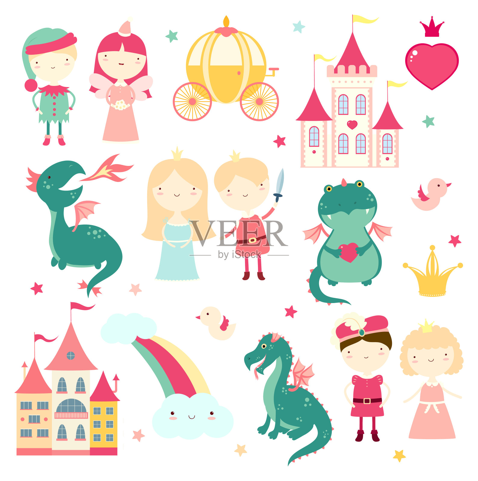 收集可爱的童话人物插画图片素材