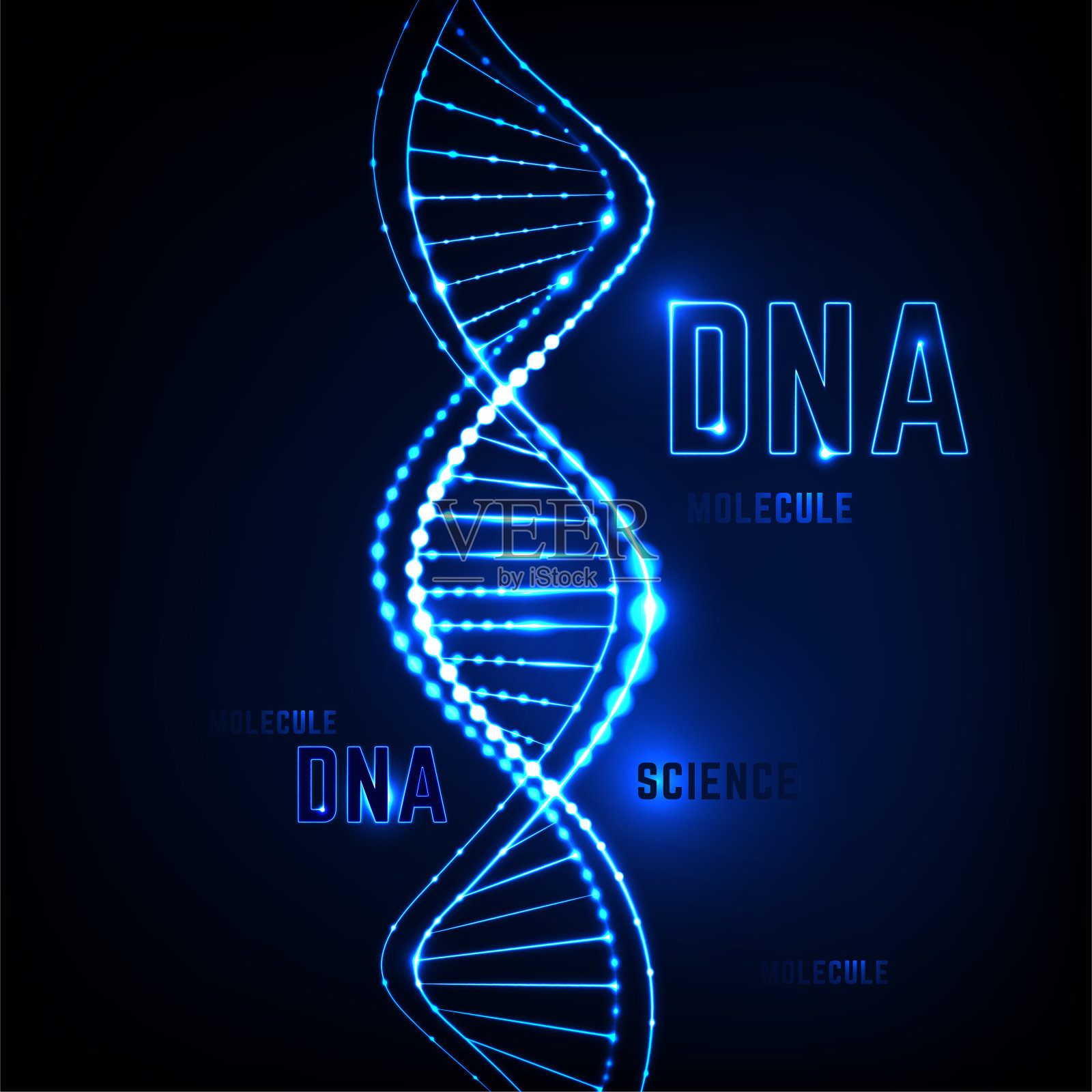 DNA分子的形象插画图片素材