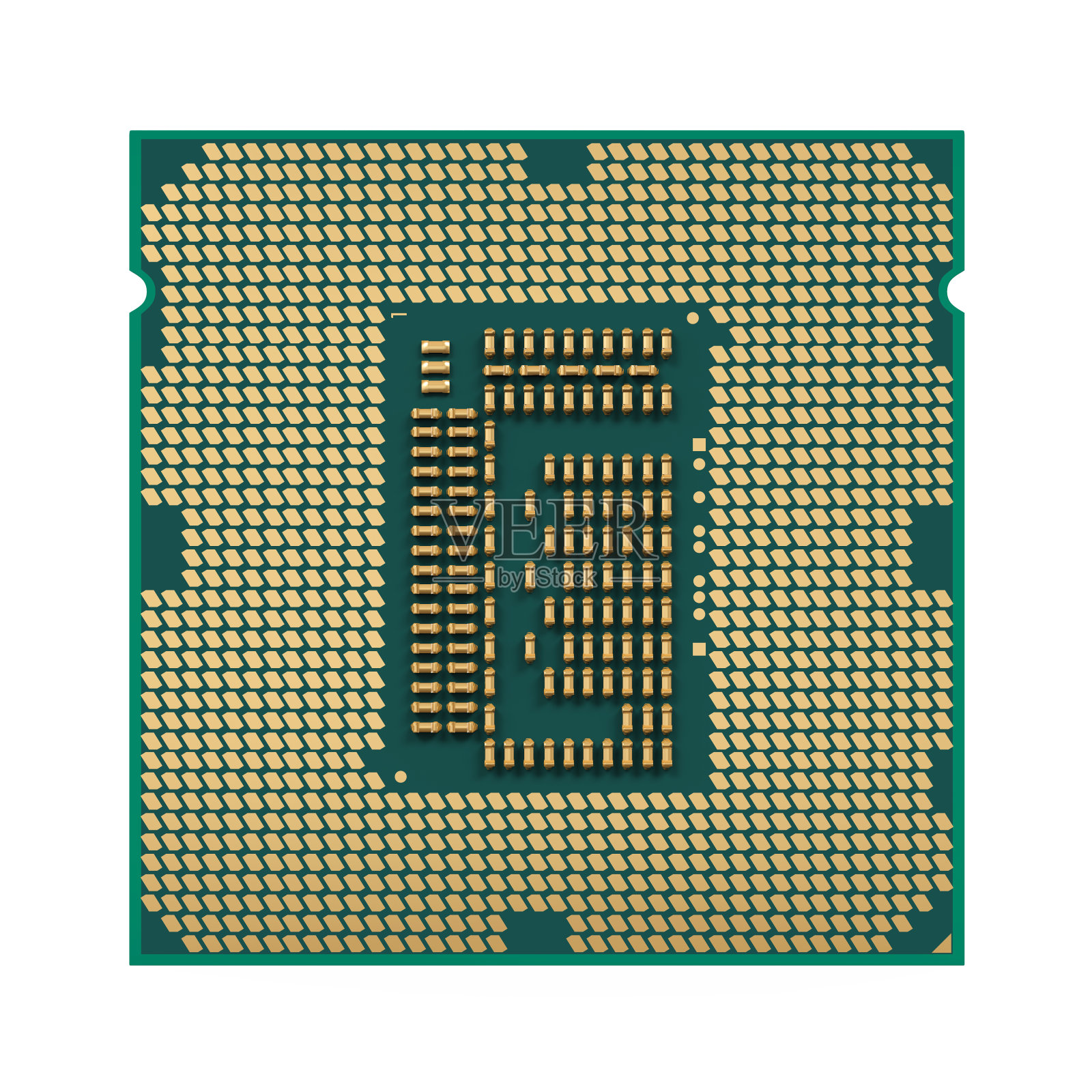 计算机处理器CPU隔离插画图片素材