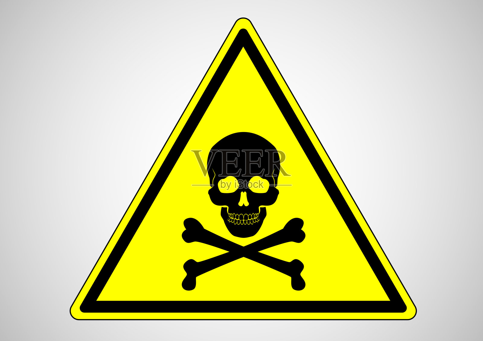 死亡警告标志危险区域插画图片素材