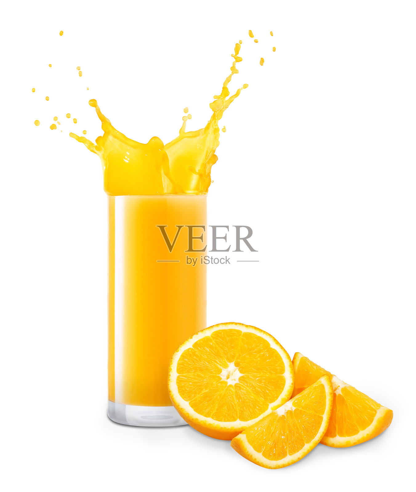 一杯溅起的橙汁照片摄影图片