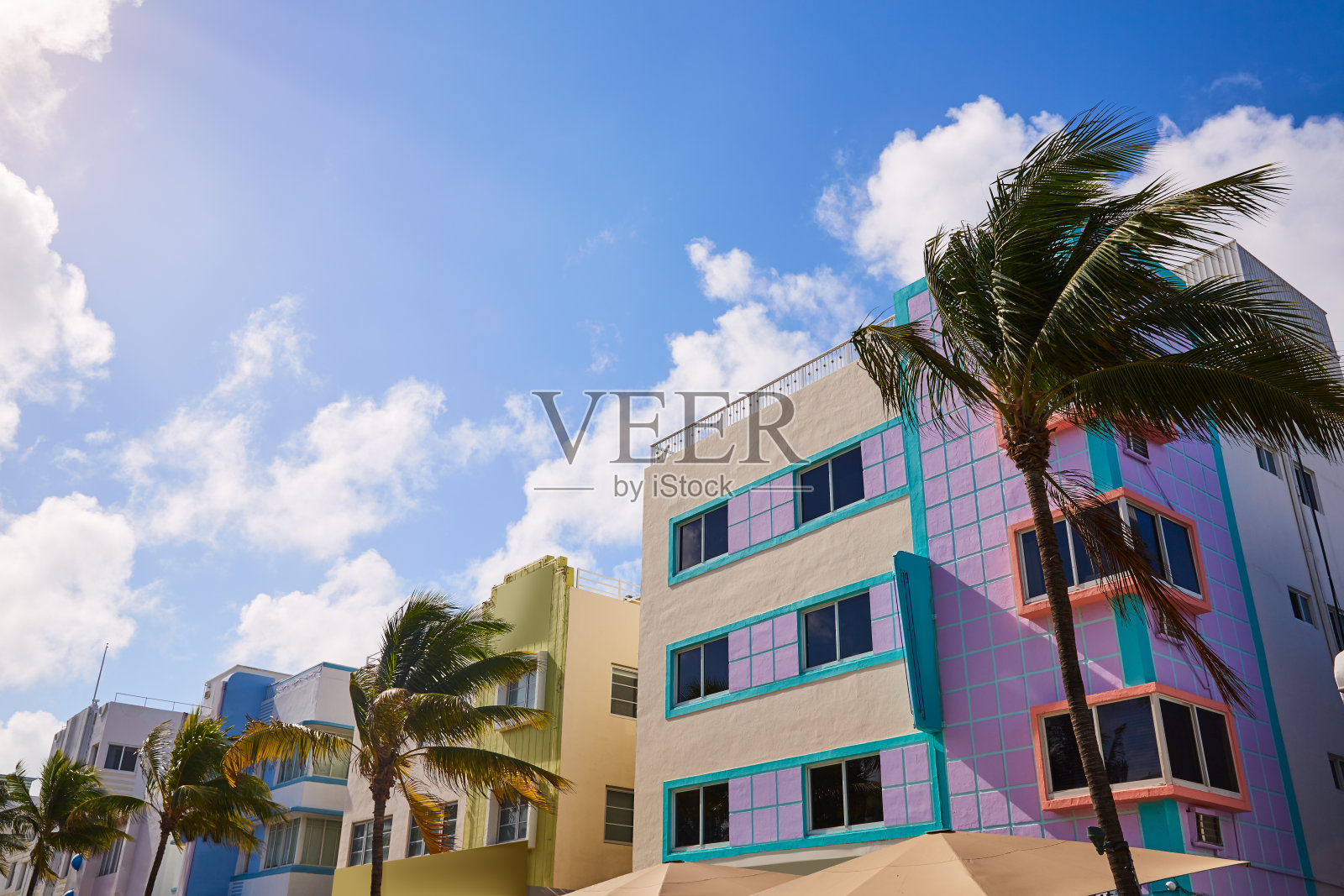 迈阿密海滩海洋大道装饰艺术佛罗里达照片摄影图片