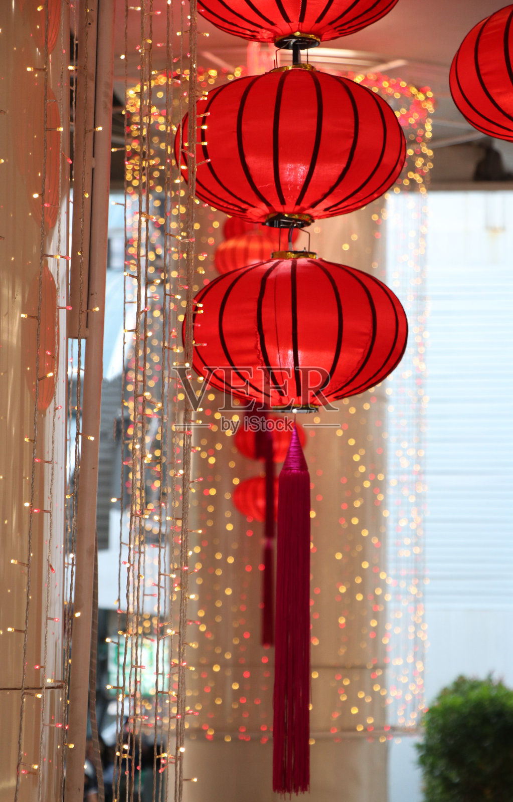 红灯笼是中国农历新年的艺术背景照片摄影图片