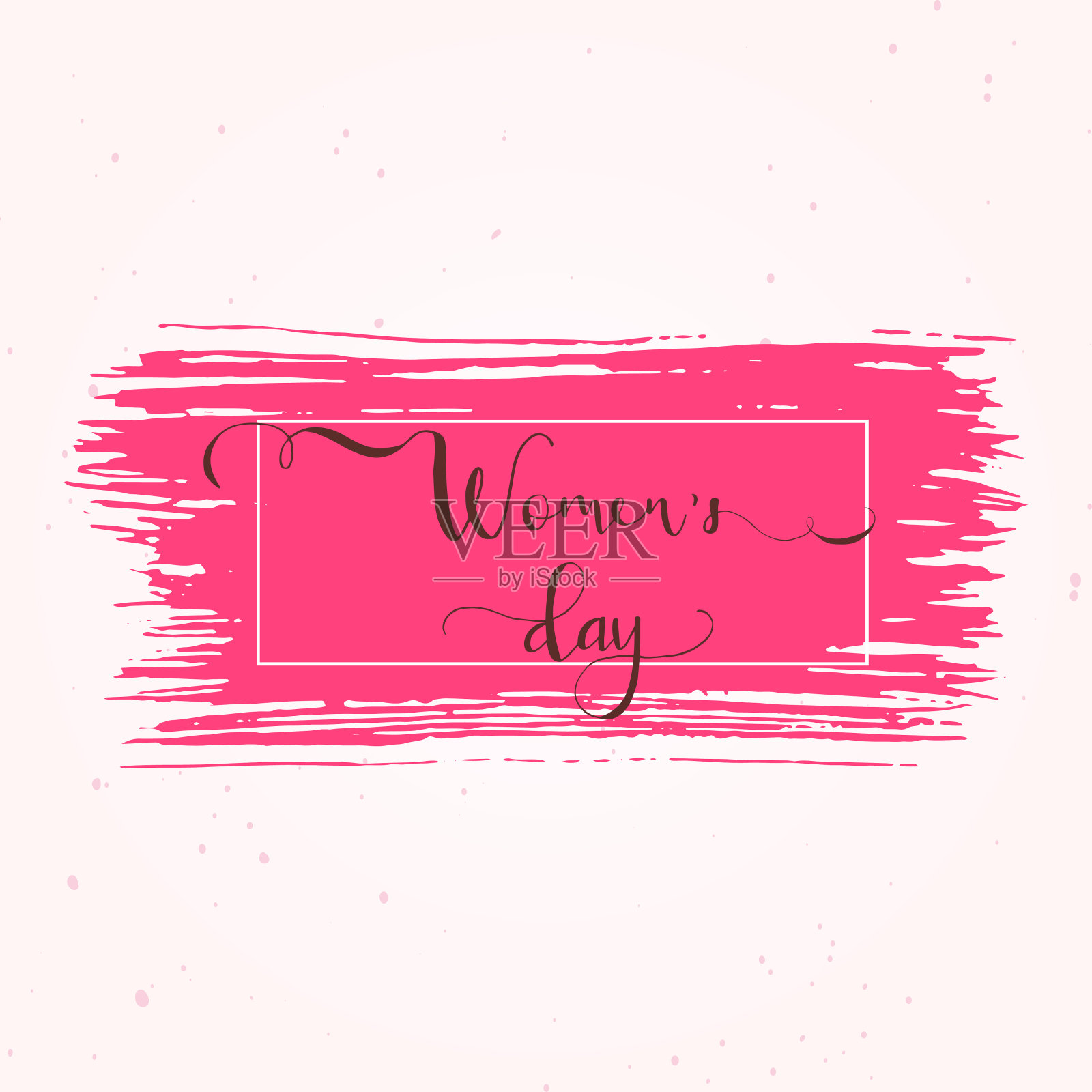 贺卡-国际妇女节快乐。3月8日假日背景用字母设计模板素材