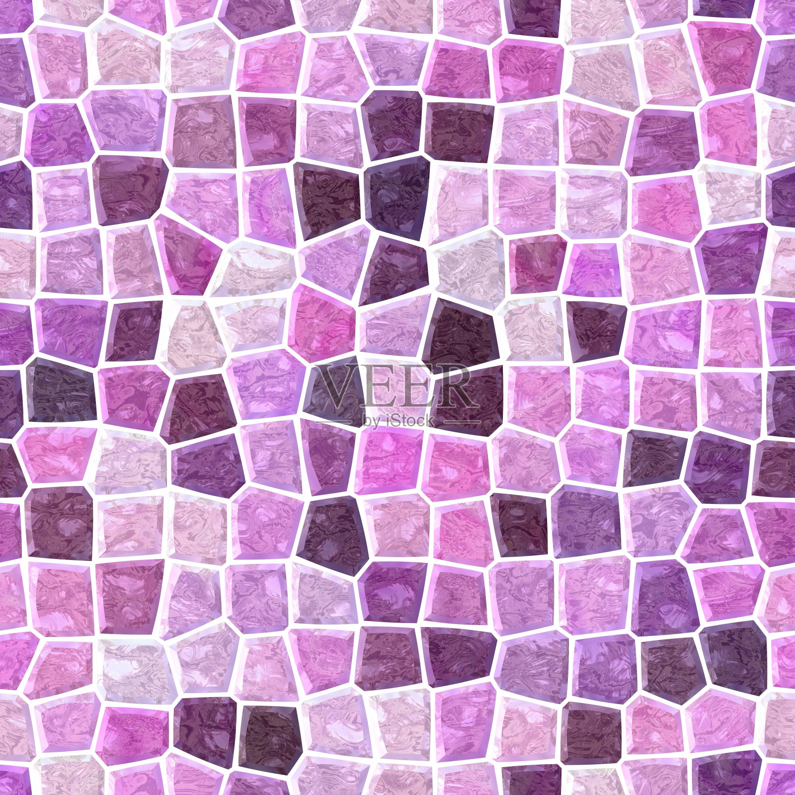 地面地板大理石马赛克图案无缝背景粉红紫罗兰紫色插画图片素材