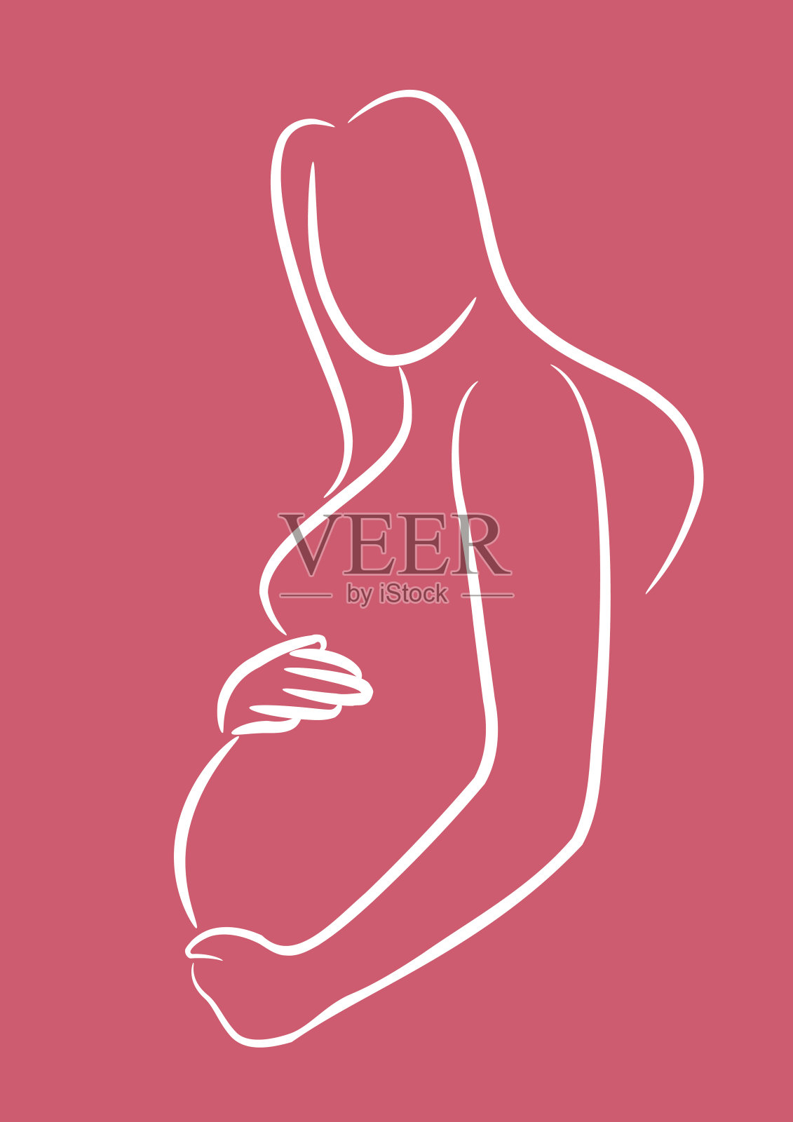 孕妇手摸肚子坐着照片摄影图片_ID:426284937-Veer图库