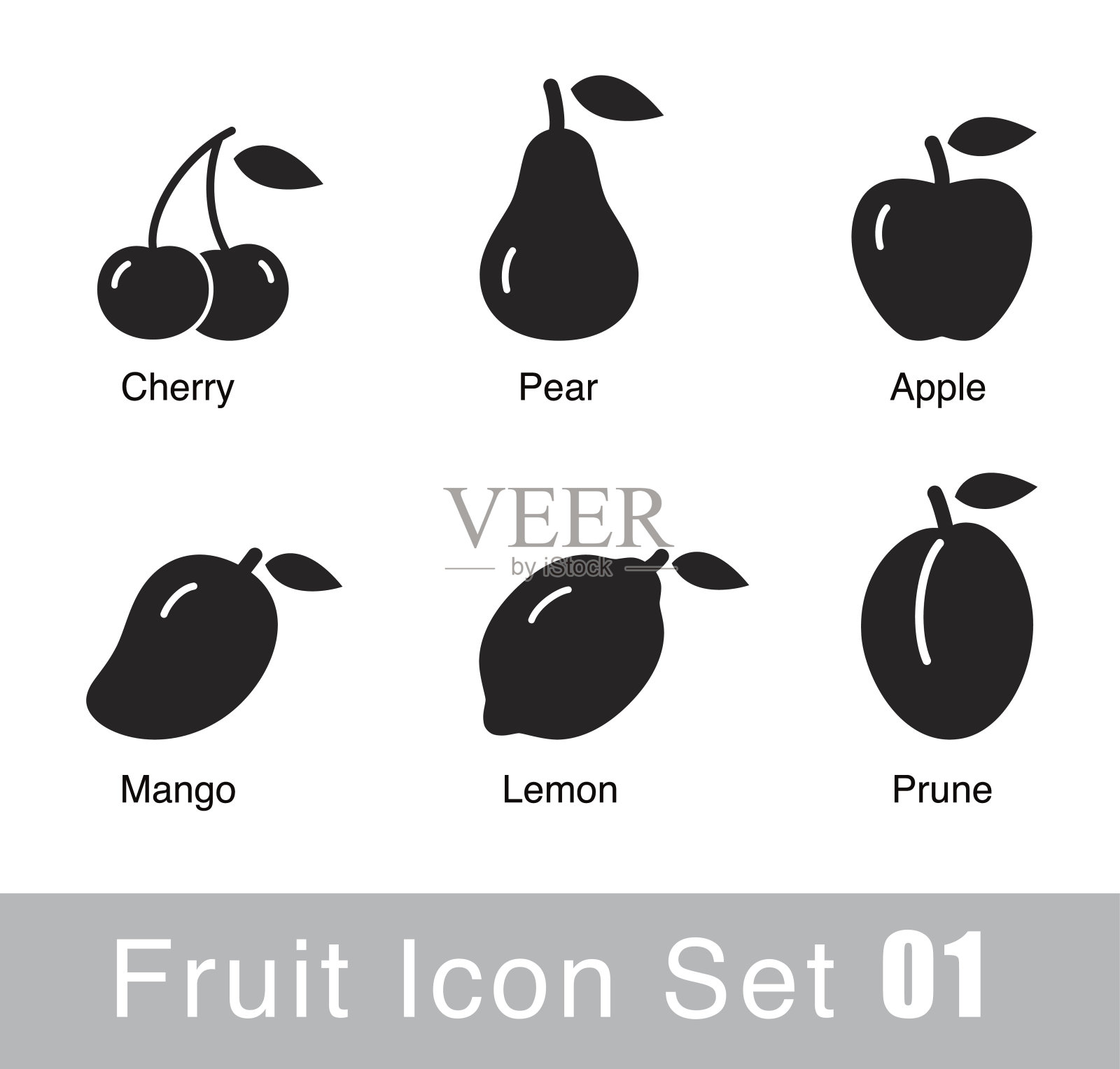 水果平面图标设计图标素材