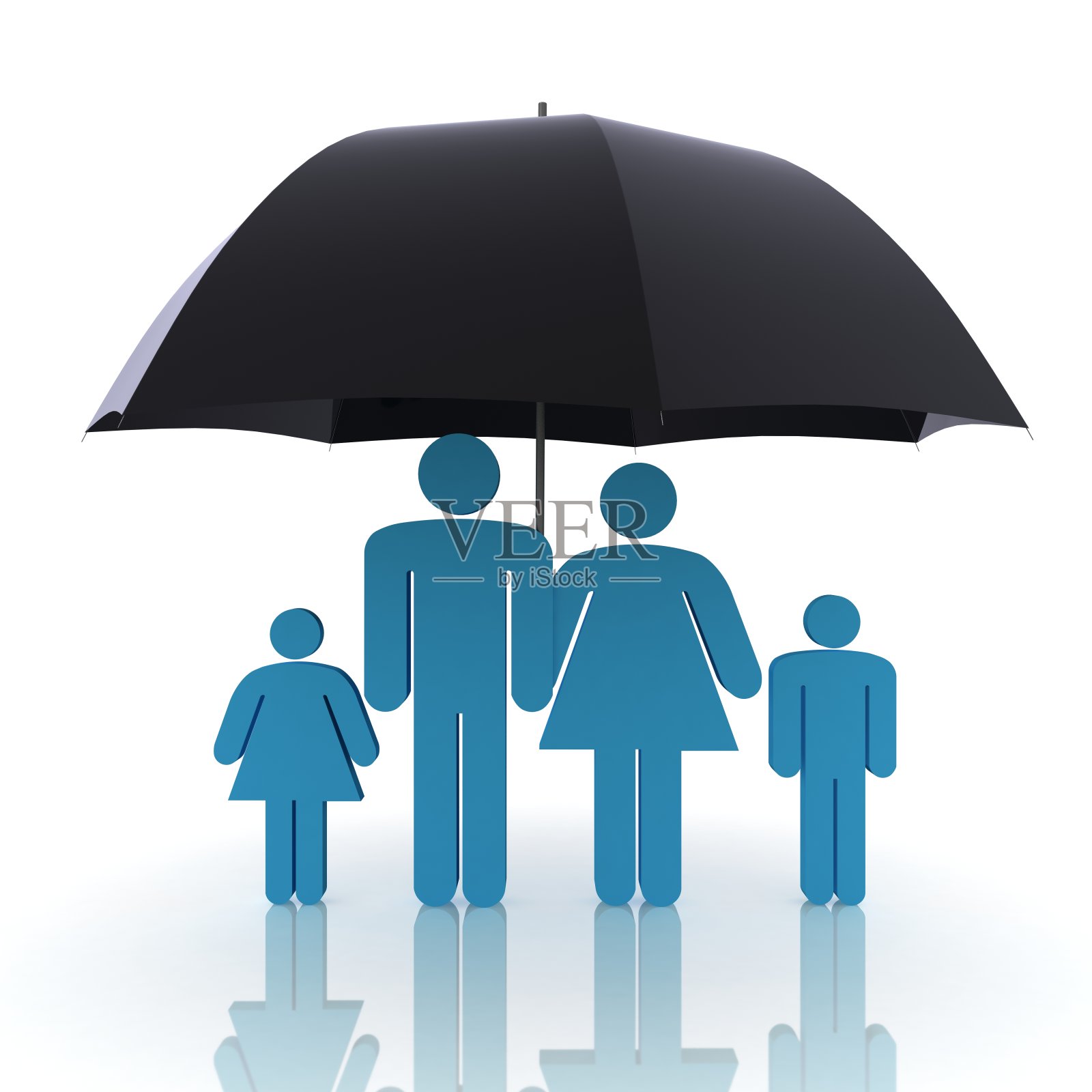 家庭人寿保险保护伞照片摄影图片