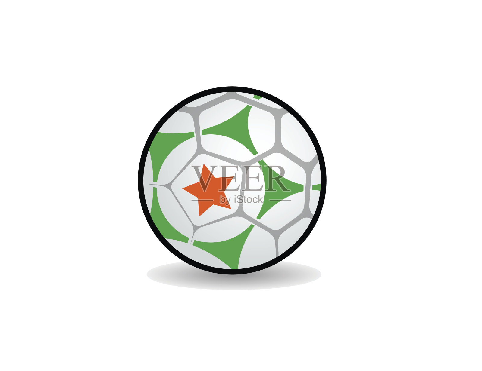 足球与明星的图形图标插画图片素材