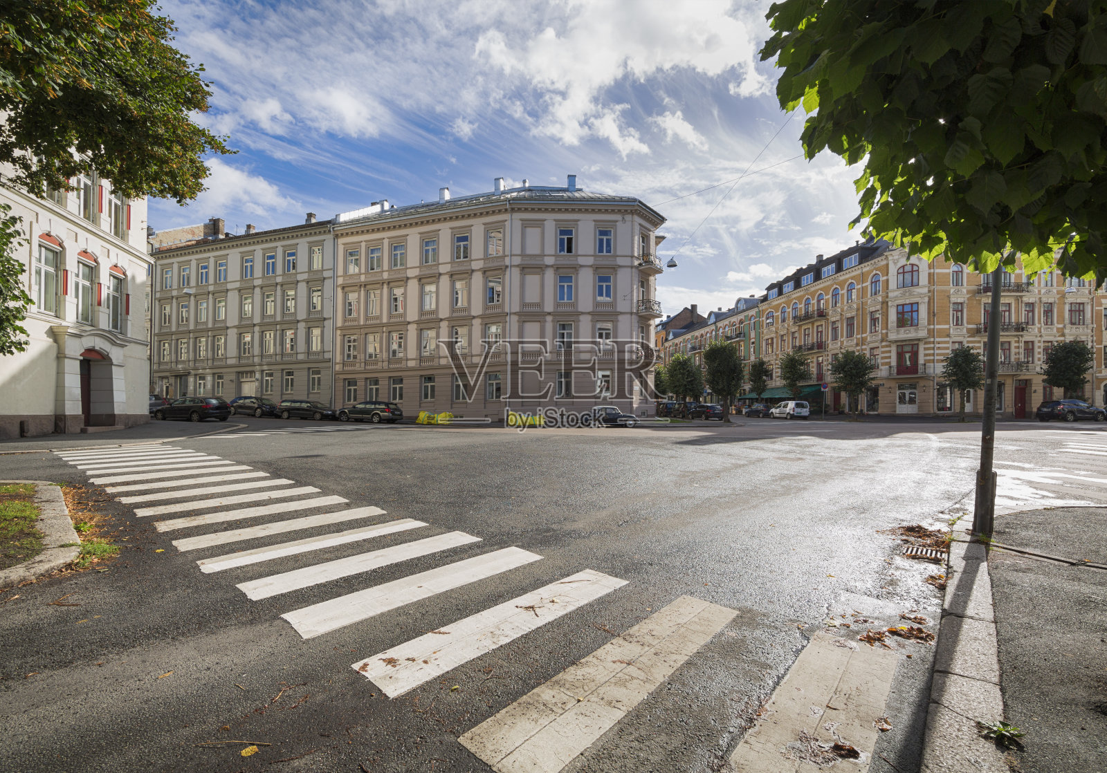 奥斯陆的十字路口和人行横道照片摄影图片