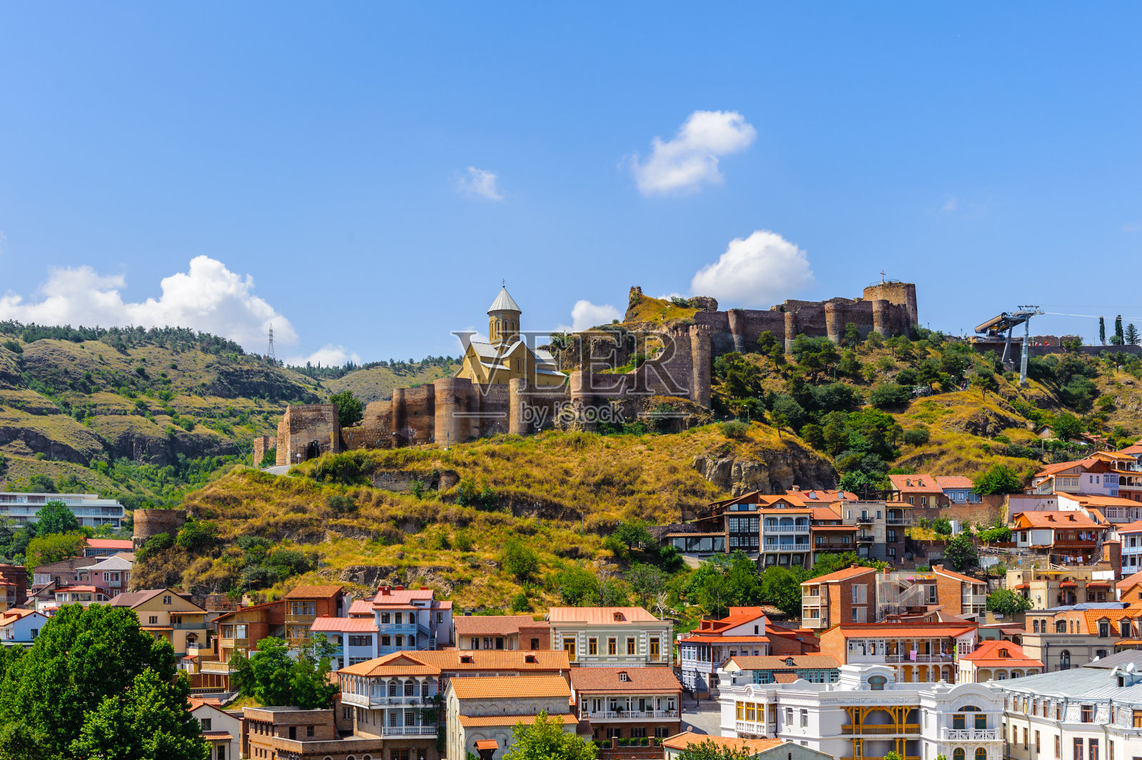 格鲁吉亚第比利斯的古老堡垒。第比利斯是格鲁吉亚的首都和最大城市照片摄影图片