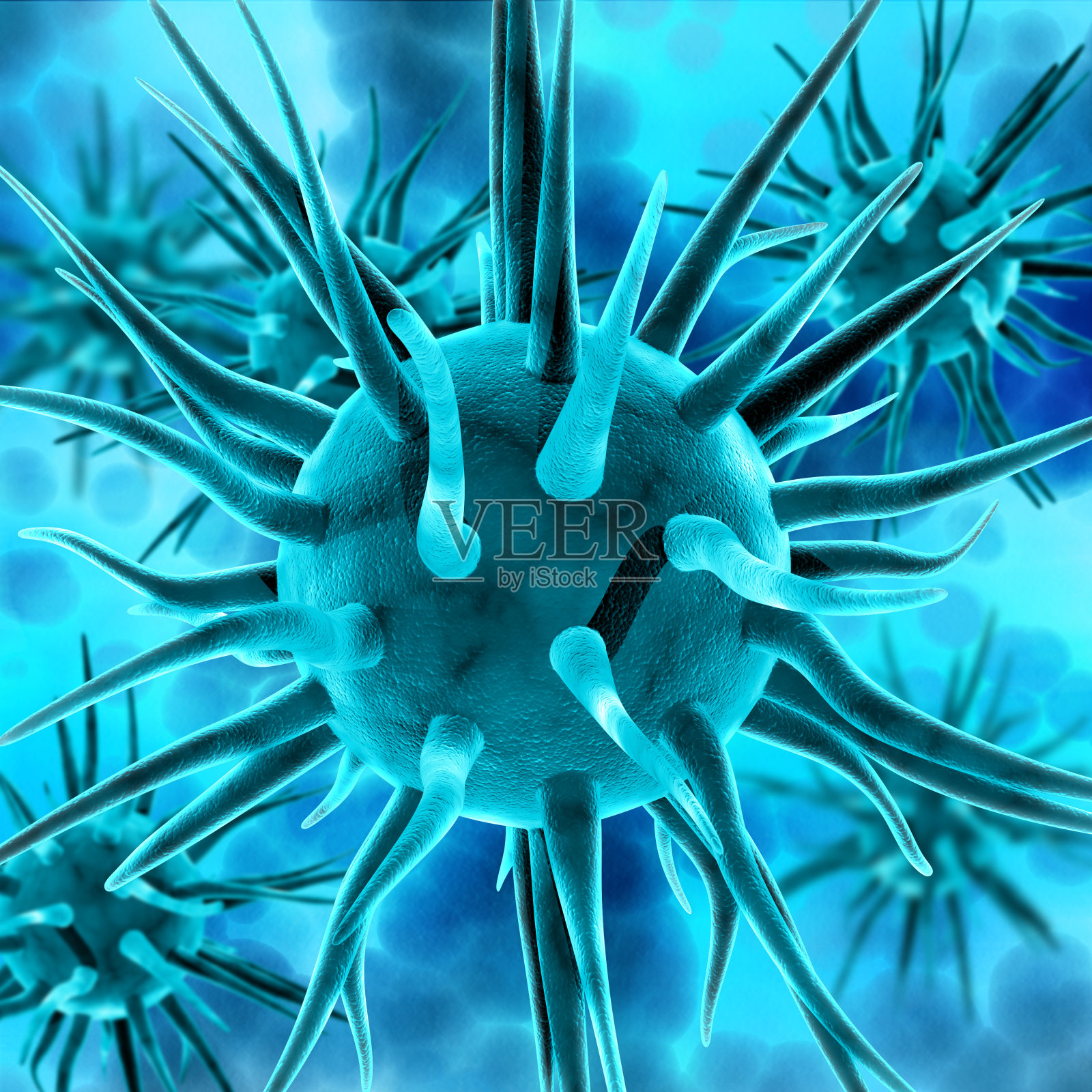 3D医学病毒背景照片摄影图片