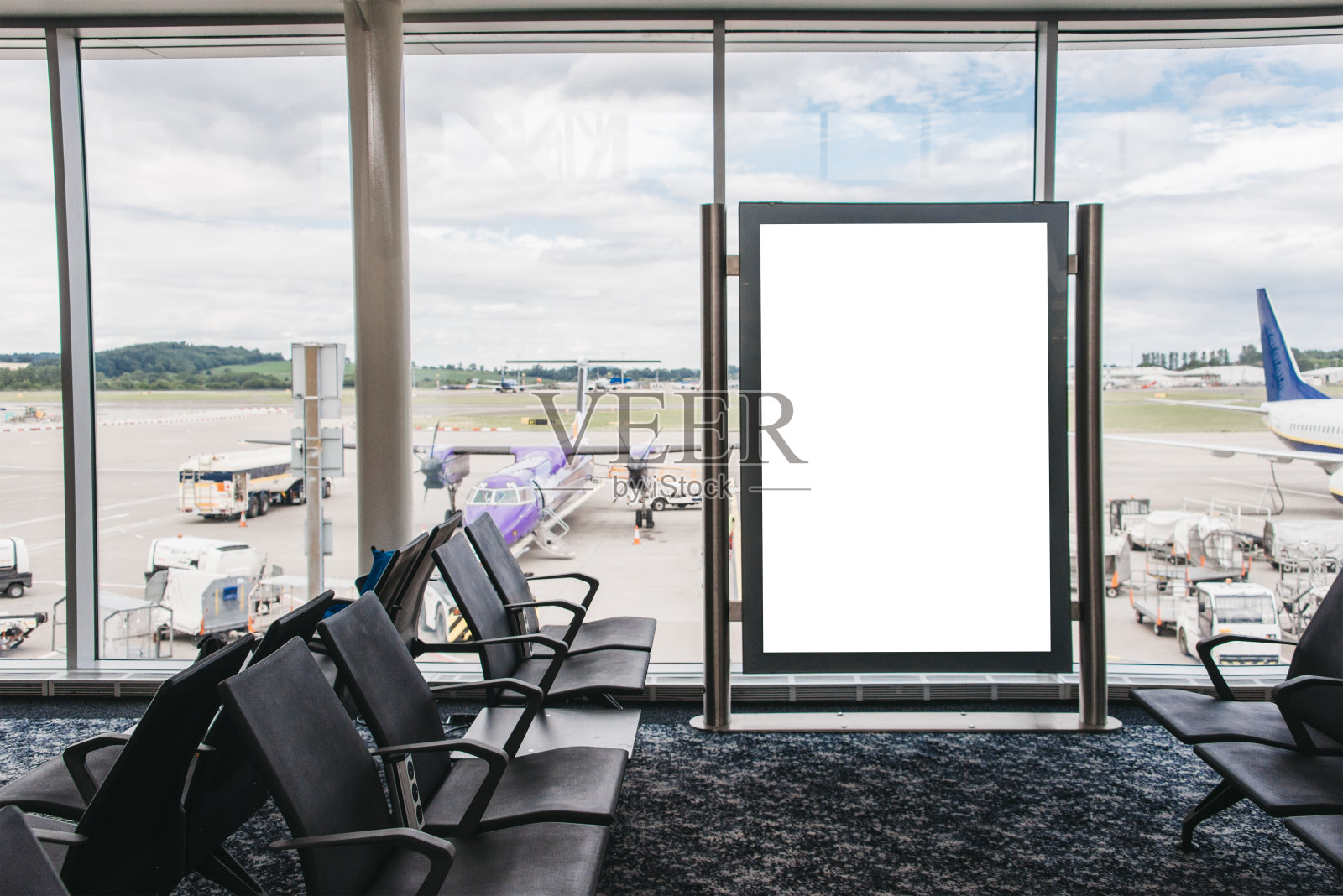 机场空白广告牌照片摄影图片