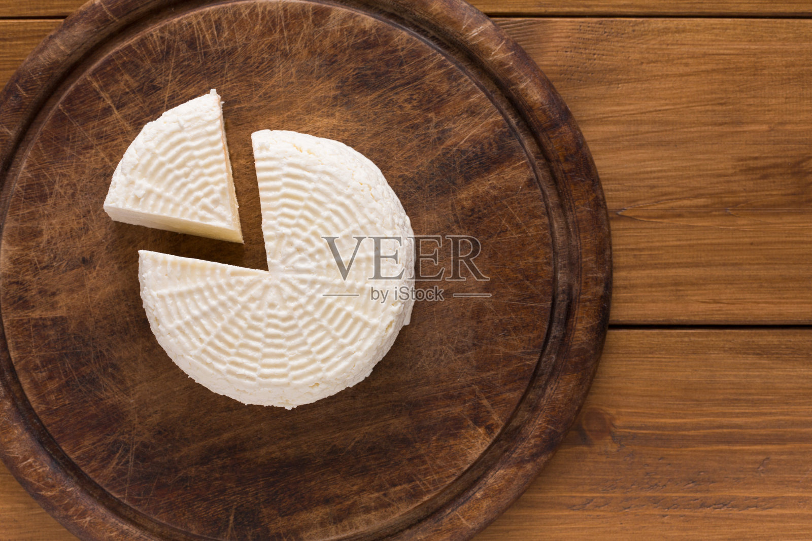 奶酪轮，自制印度奶酪俯视图照片摄影图片