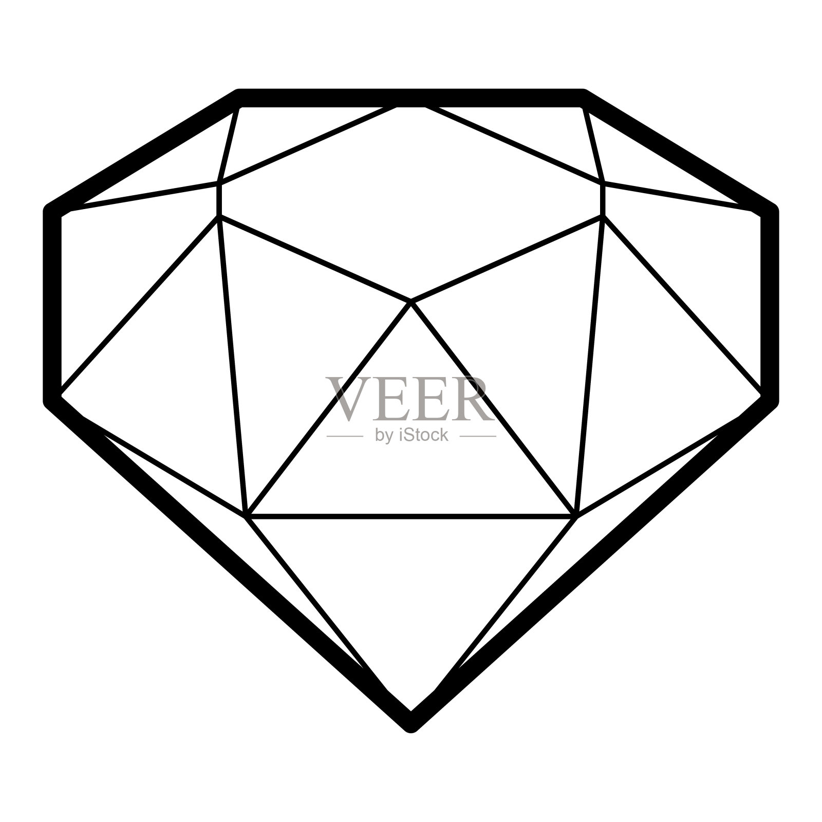 简单的钻石图标插画图片素材