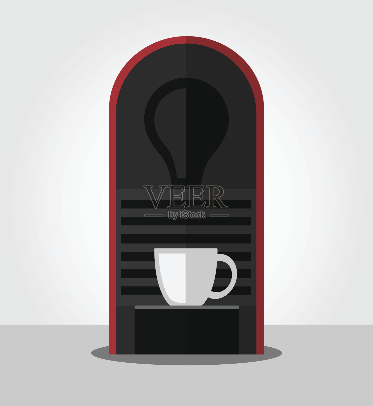 自动咖啡机平面设计设计元素图片