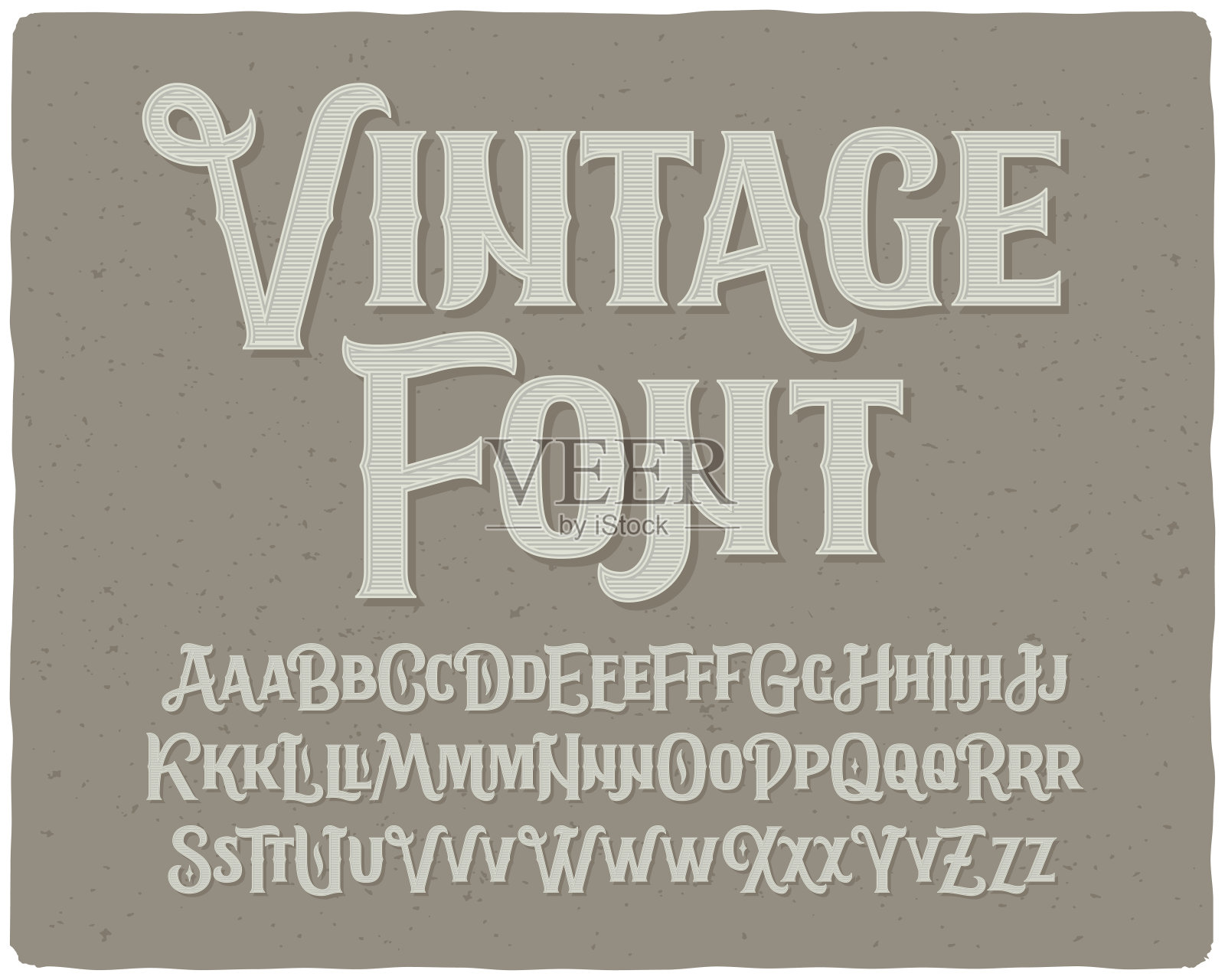 经典复古装饰字体集设计元素图片