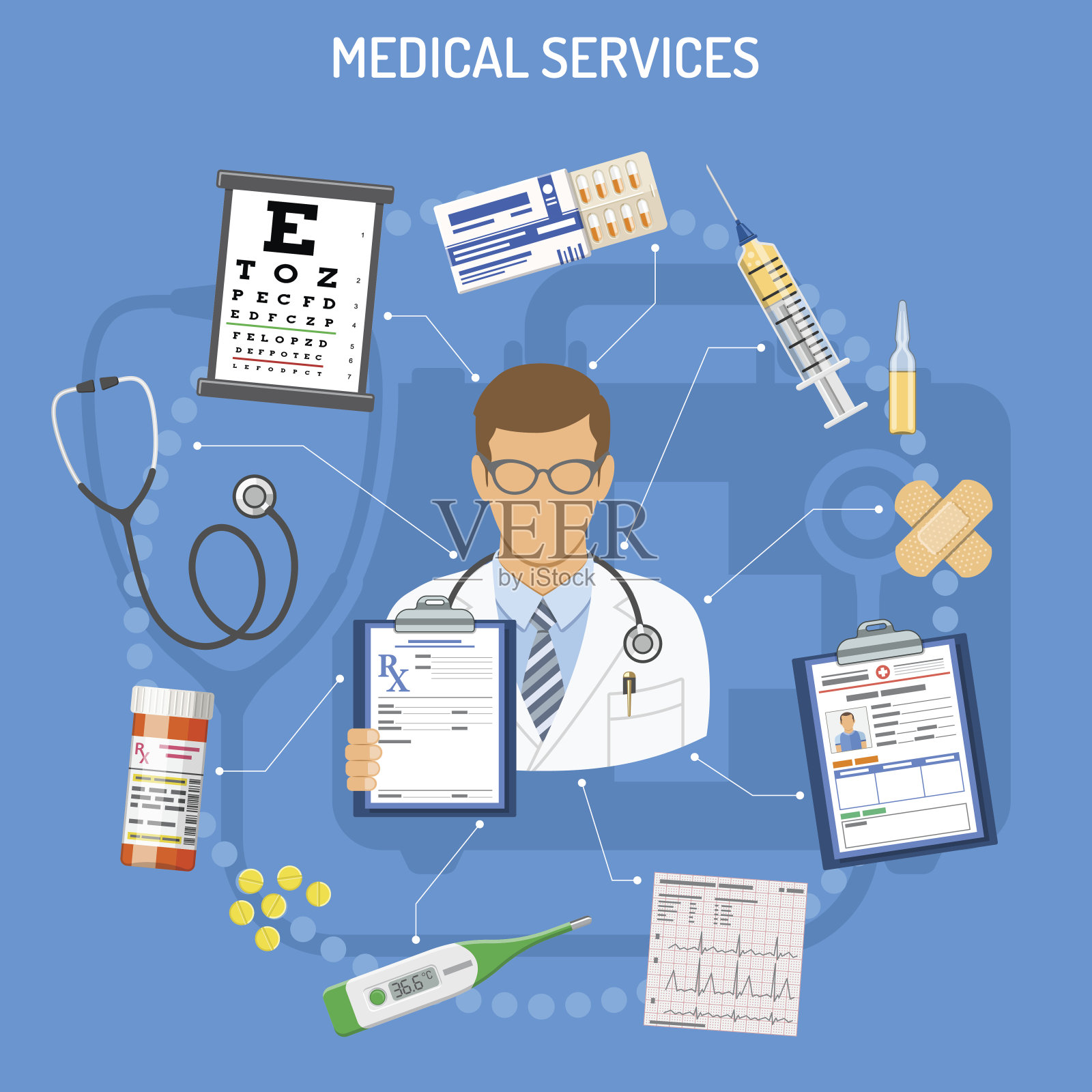医疗服务的概念插画图片素材