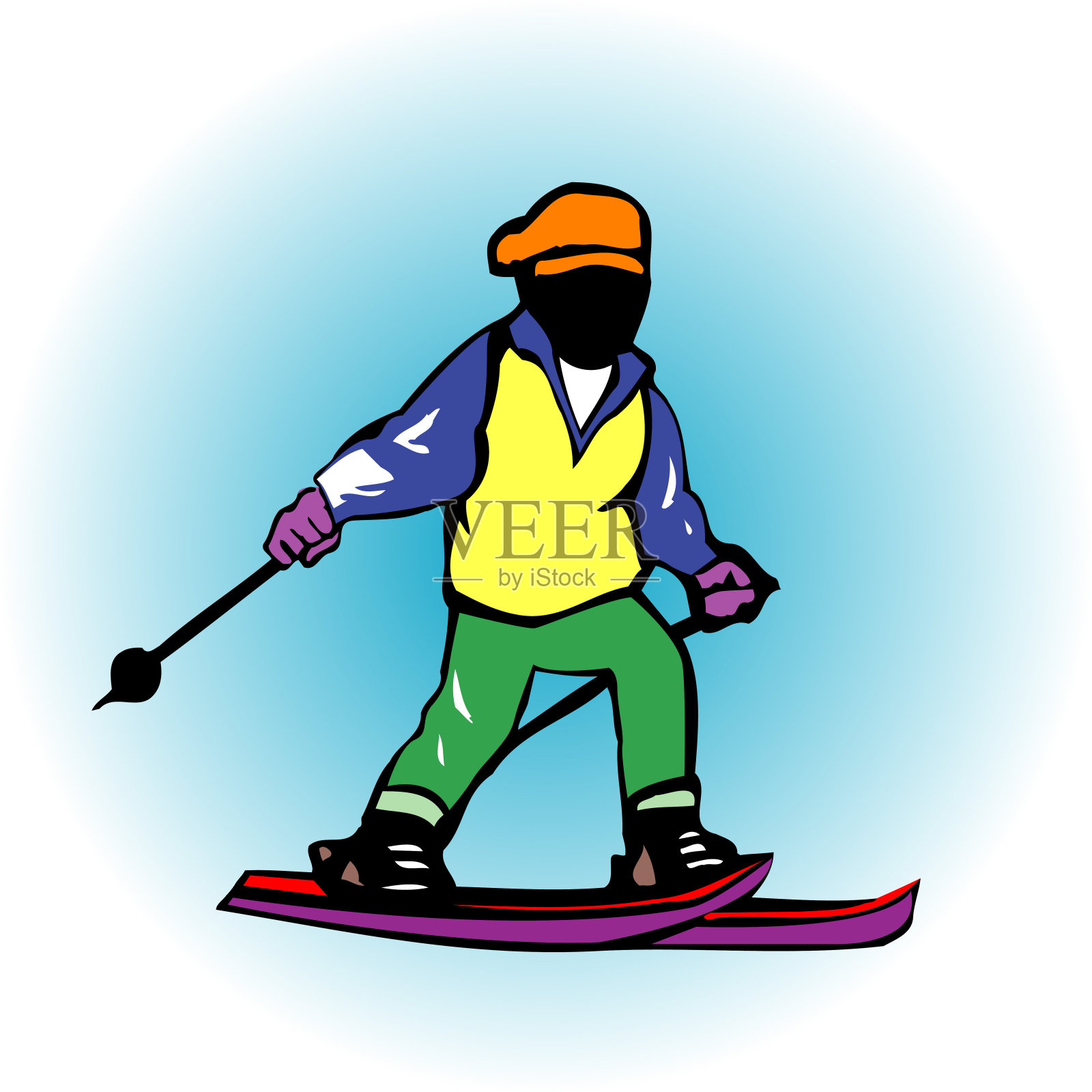 滑雪设计元素图片